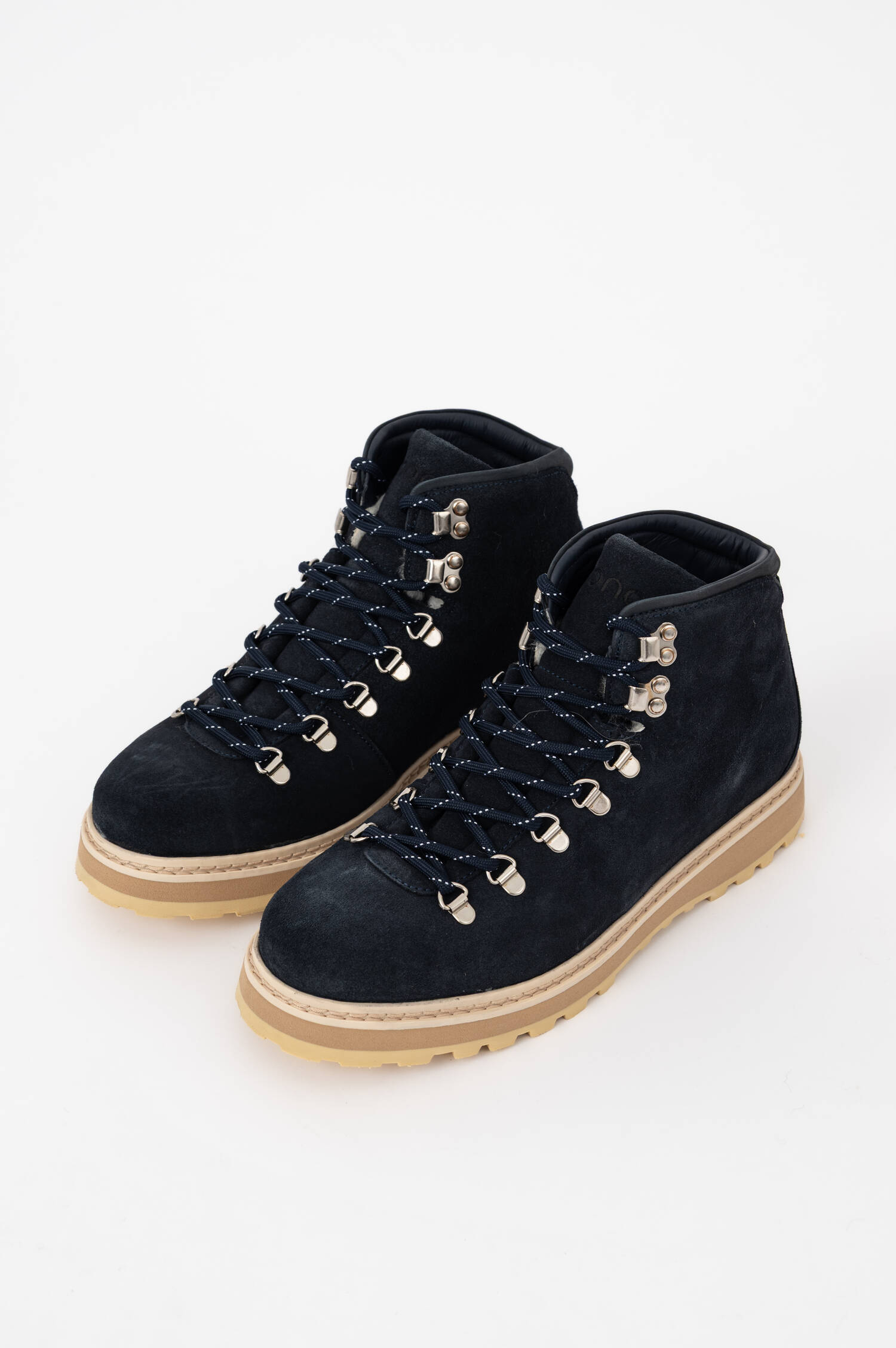 Veloursleder-Schnürstiefel CORE in Navy