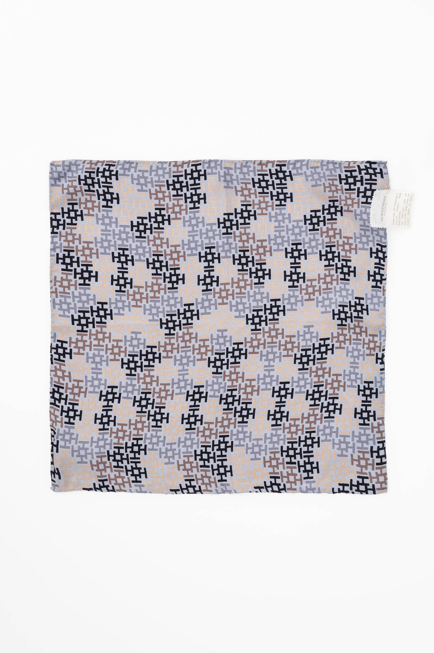 Seiden-Tuch ALIKIMINI mit H-Allover-Print in Blau Seiden-Tuch ALIKIMINI mit H-Allover-Print in Blau