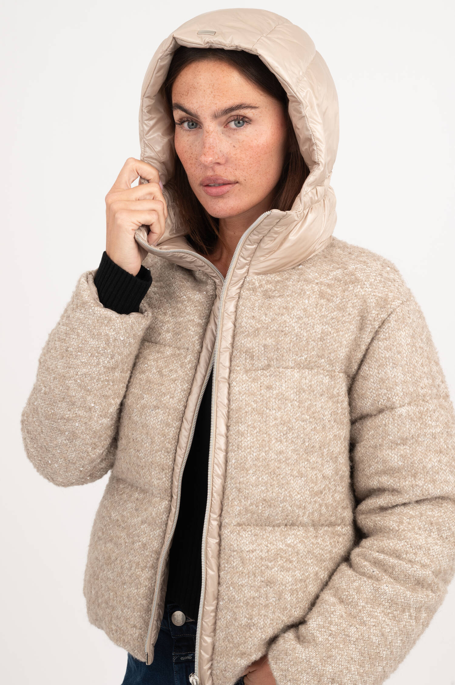 Chenille Daunenjacke in eige