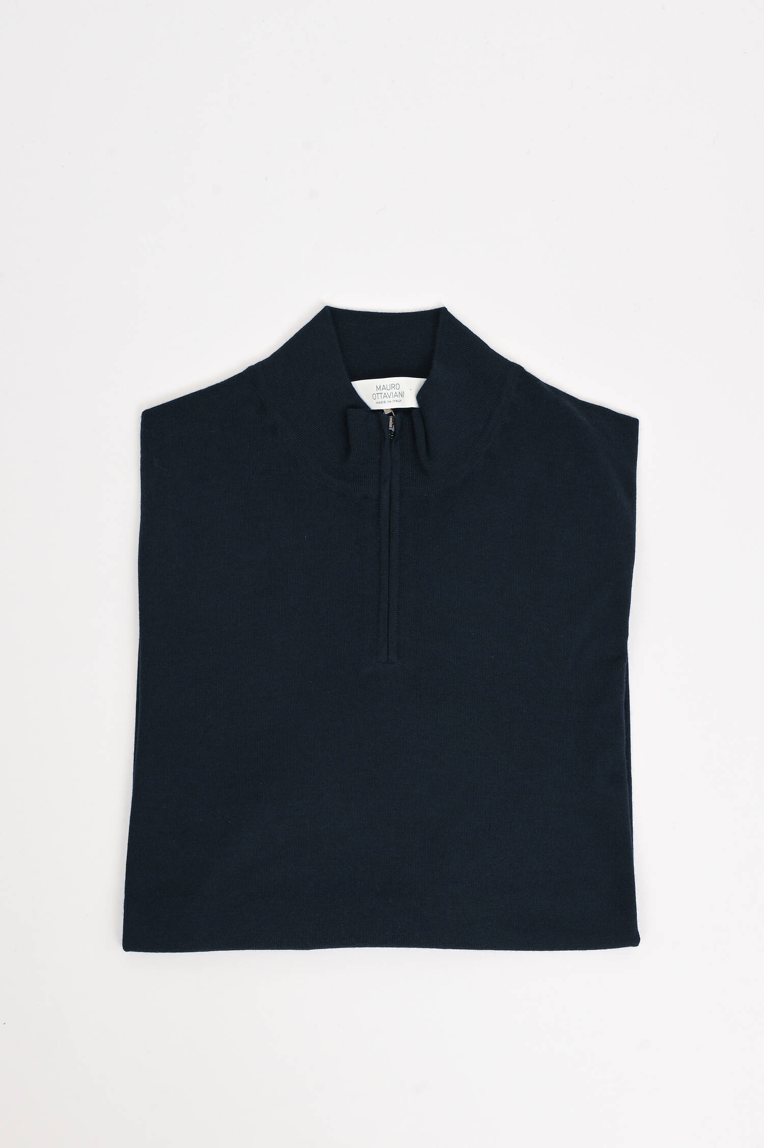 Feinstrick-Pullover aus Wolle in Navy Feinstrick-Pullover aus Wolle in Navy