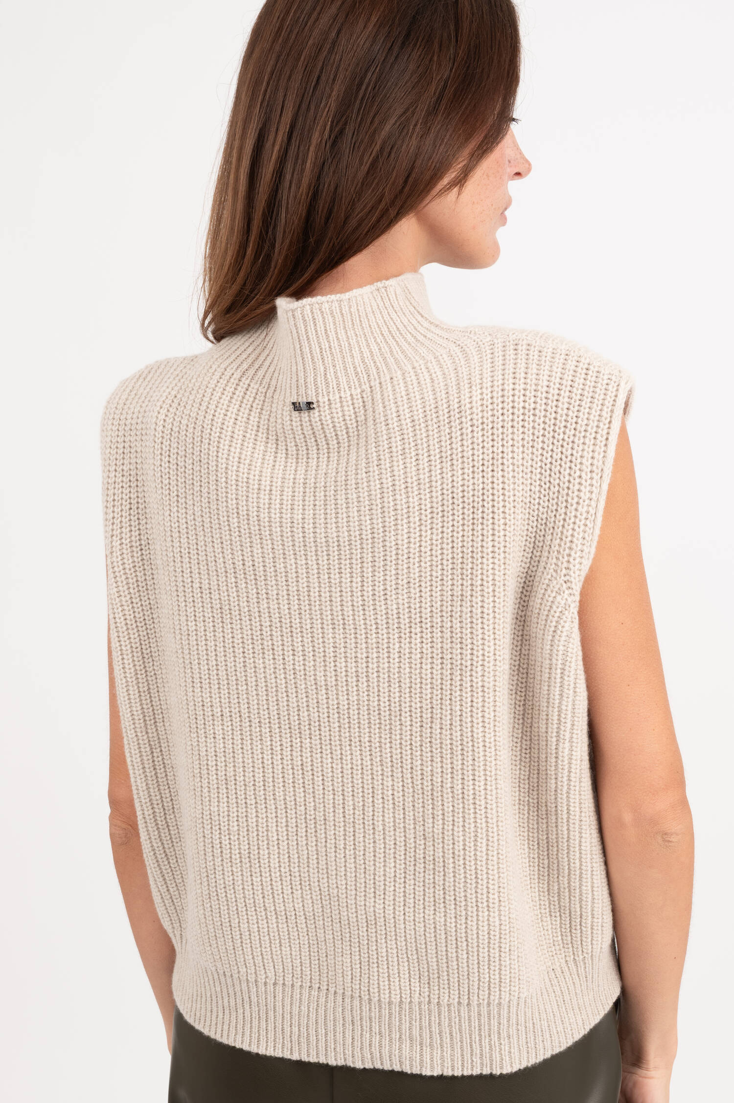 Pullunder aus Wolle in Beige Pullunder aus Wolle in Beige