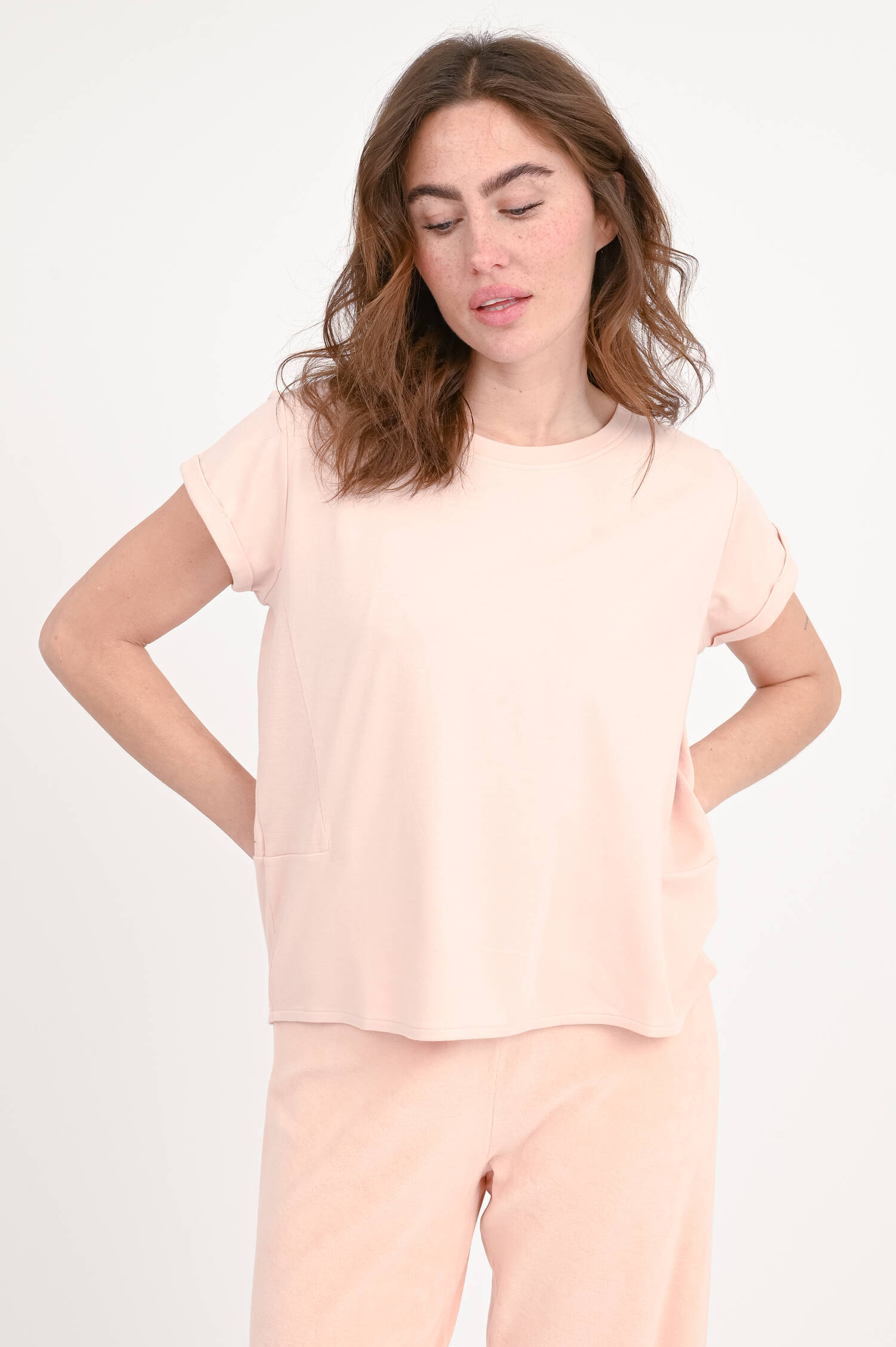 Baumwollshirt LILY in Peach