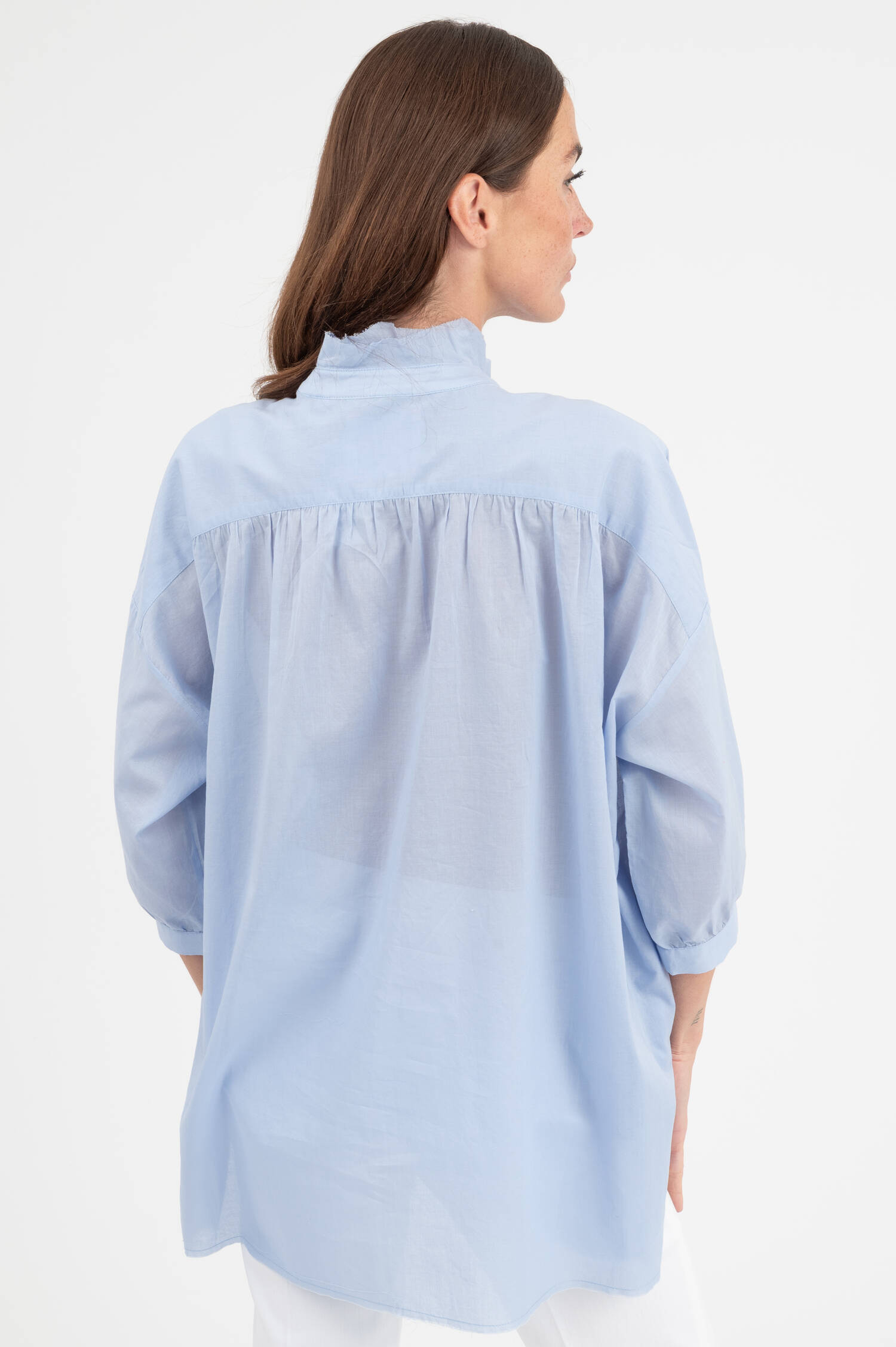 Oversize Bluse in Hellblau