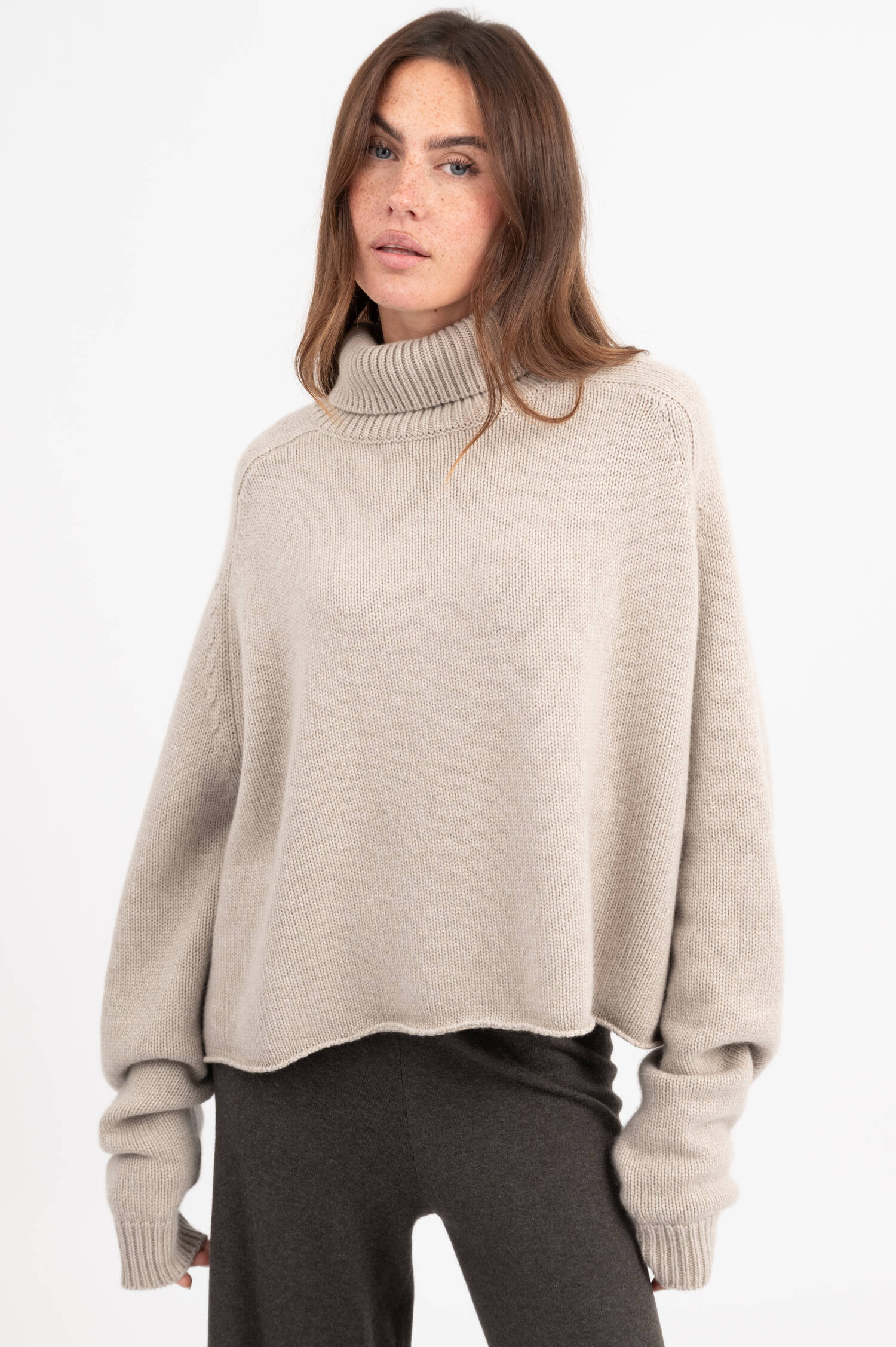 Cashmere-Rollkragen CATHIE in Beige Cashmere-Rollkragen CATHIE in Beige