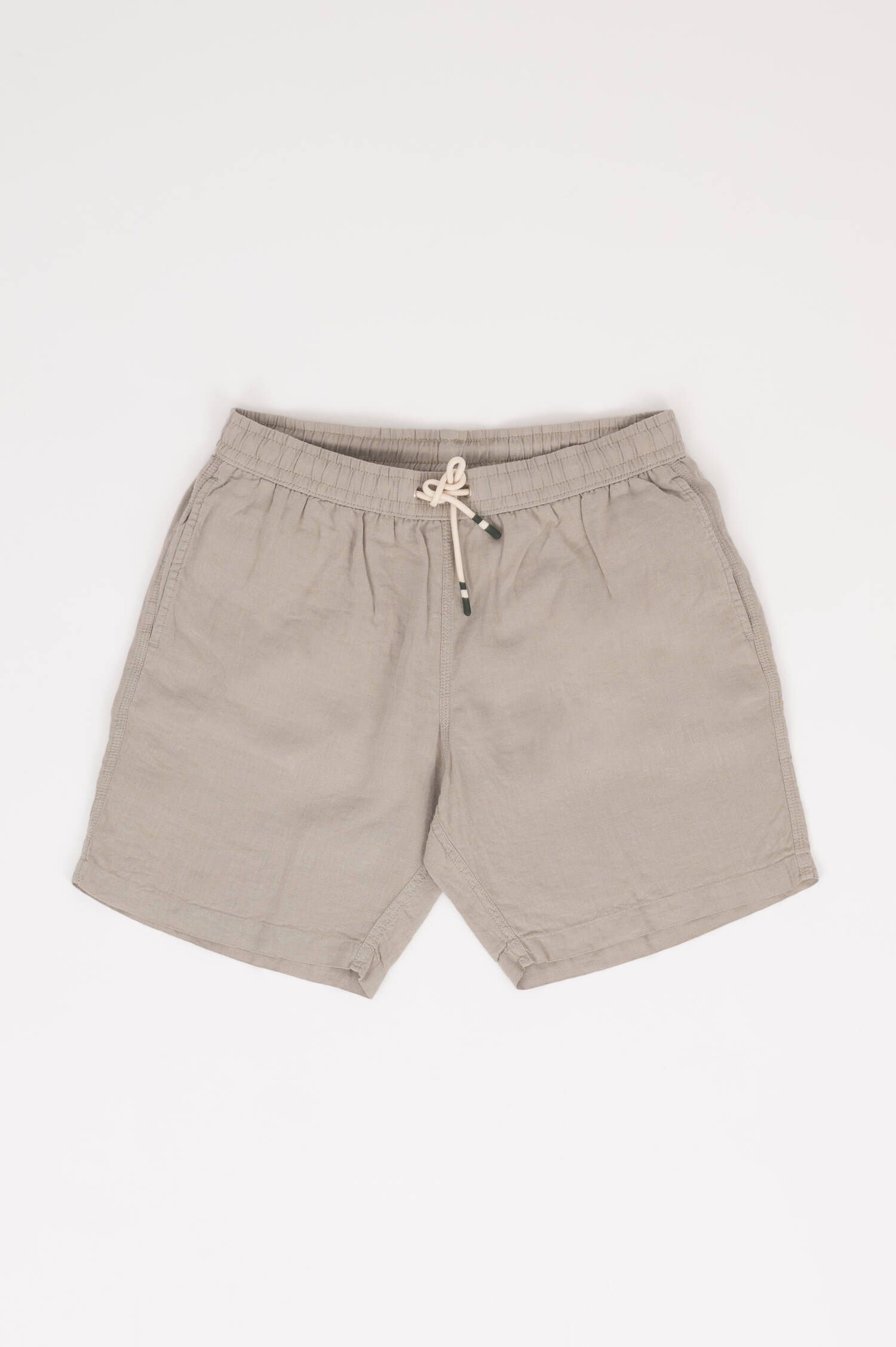 Leinen Bermuda in Khaki