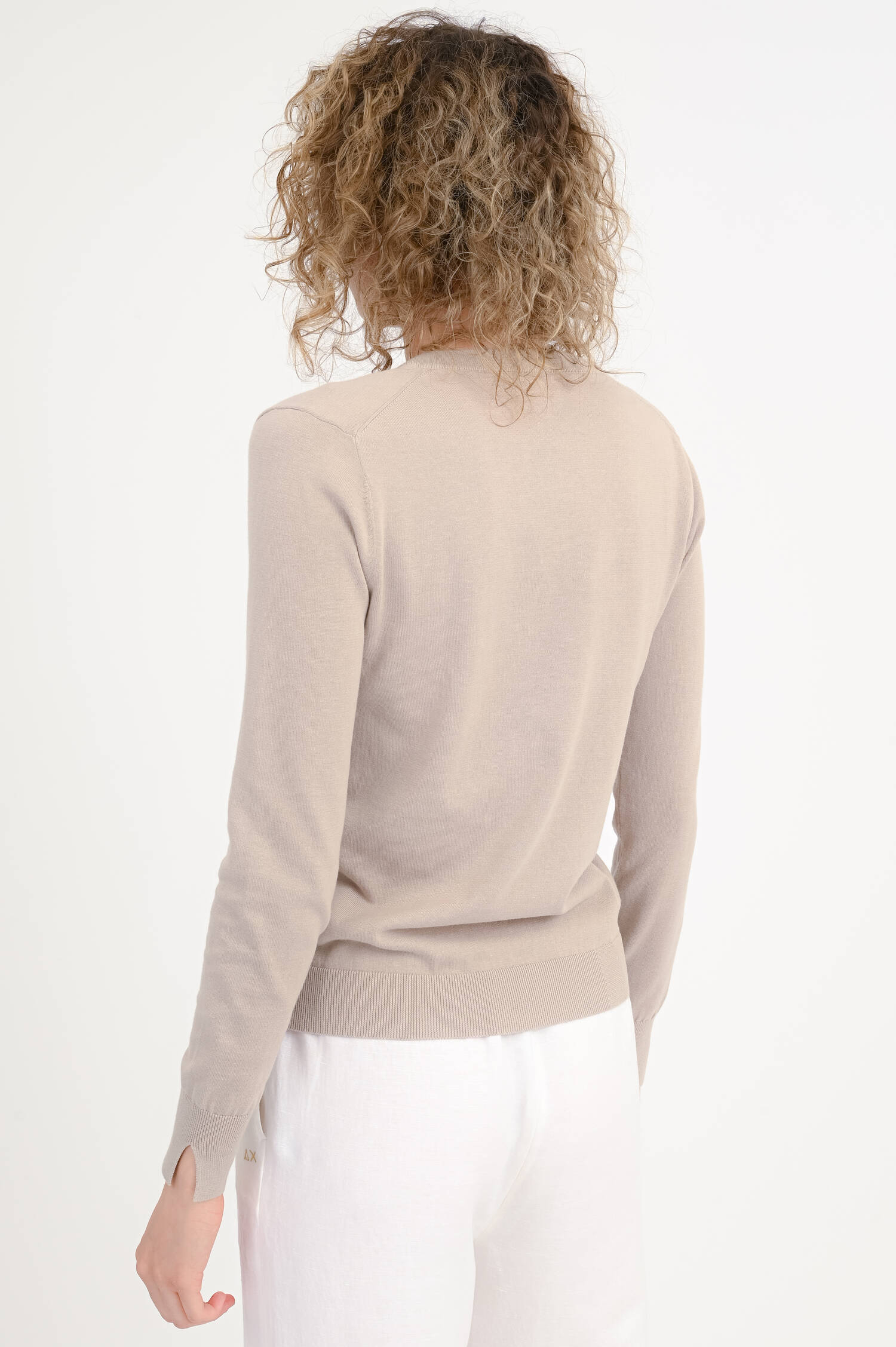 Pullover mit V-Ausschnitt in Stone