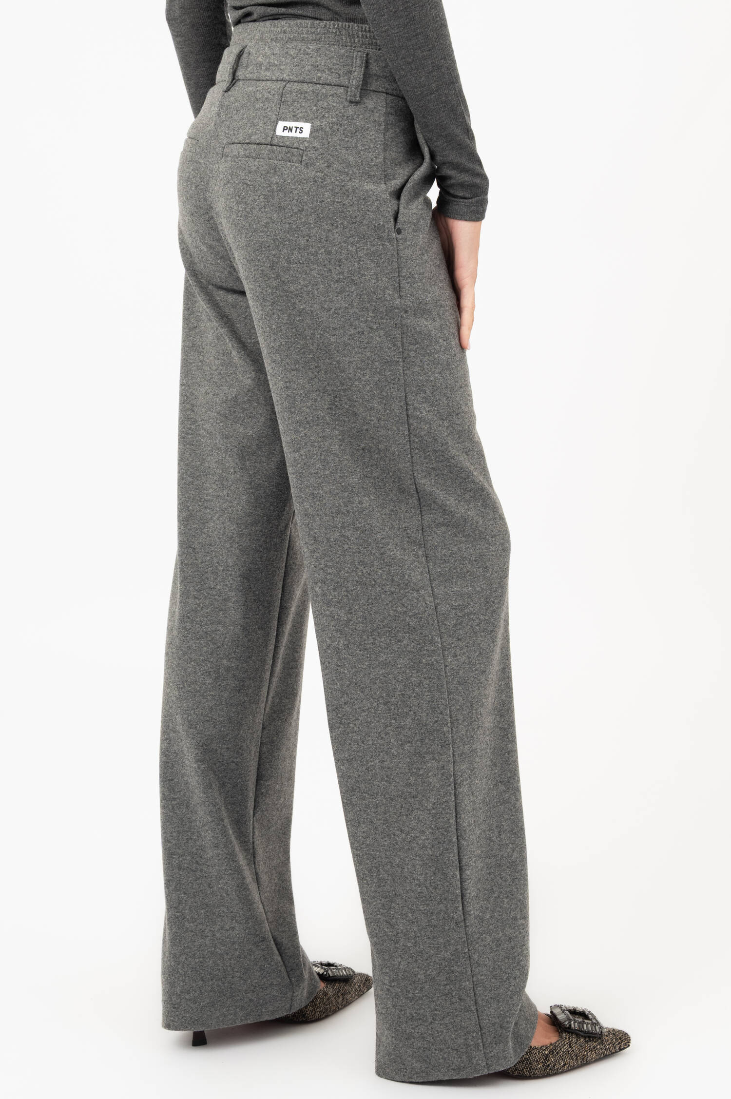 High-Waist-Hose THE SUPER B in Grau meliert High-Waist-Hose THE SUPER B in Grau meliert