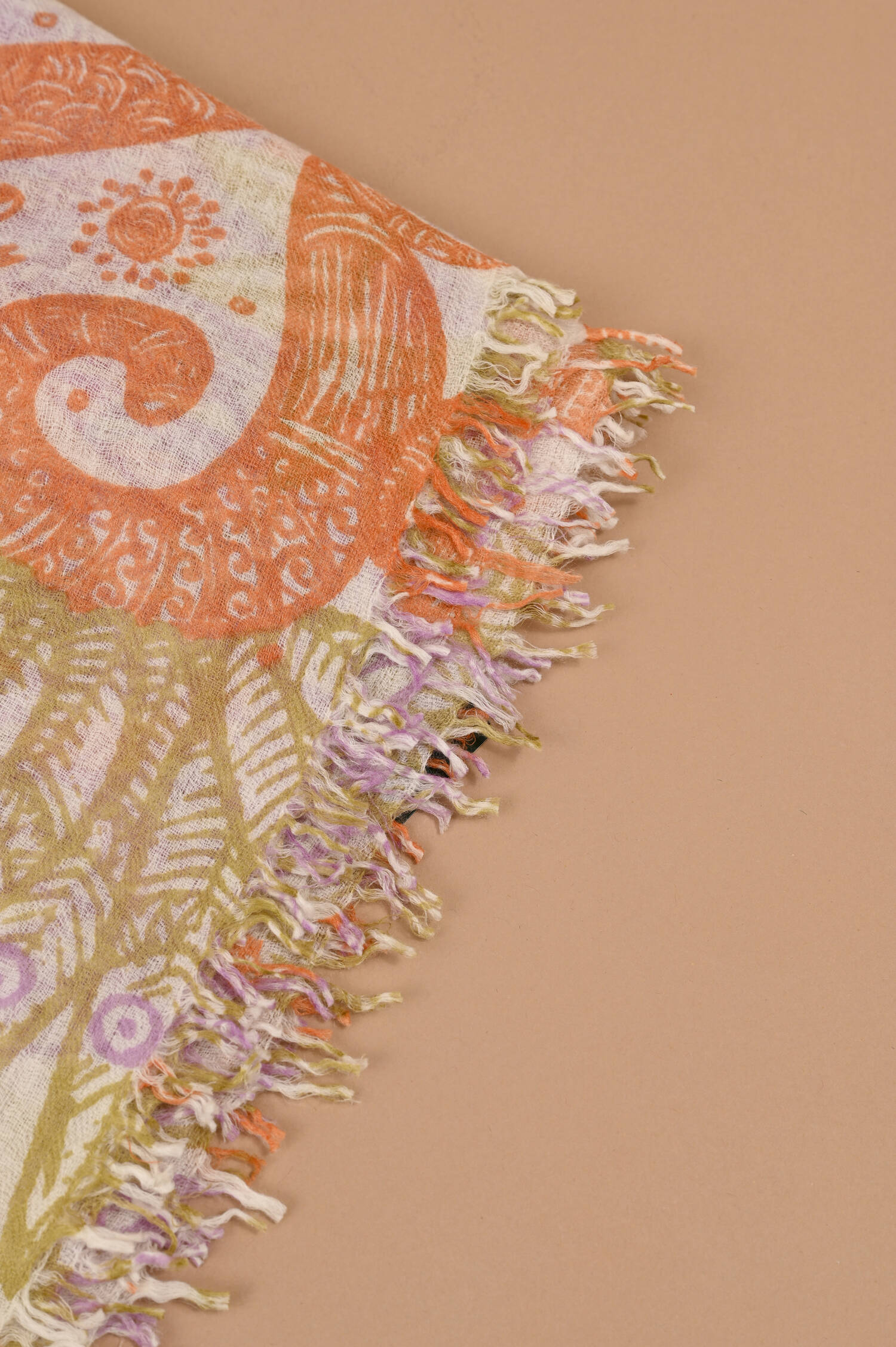 Wollschal INKE in Papaya