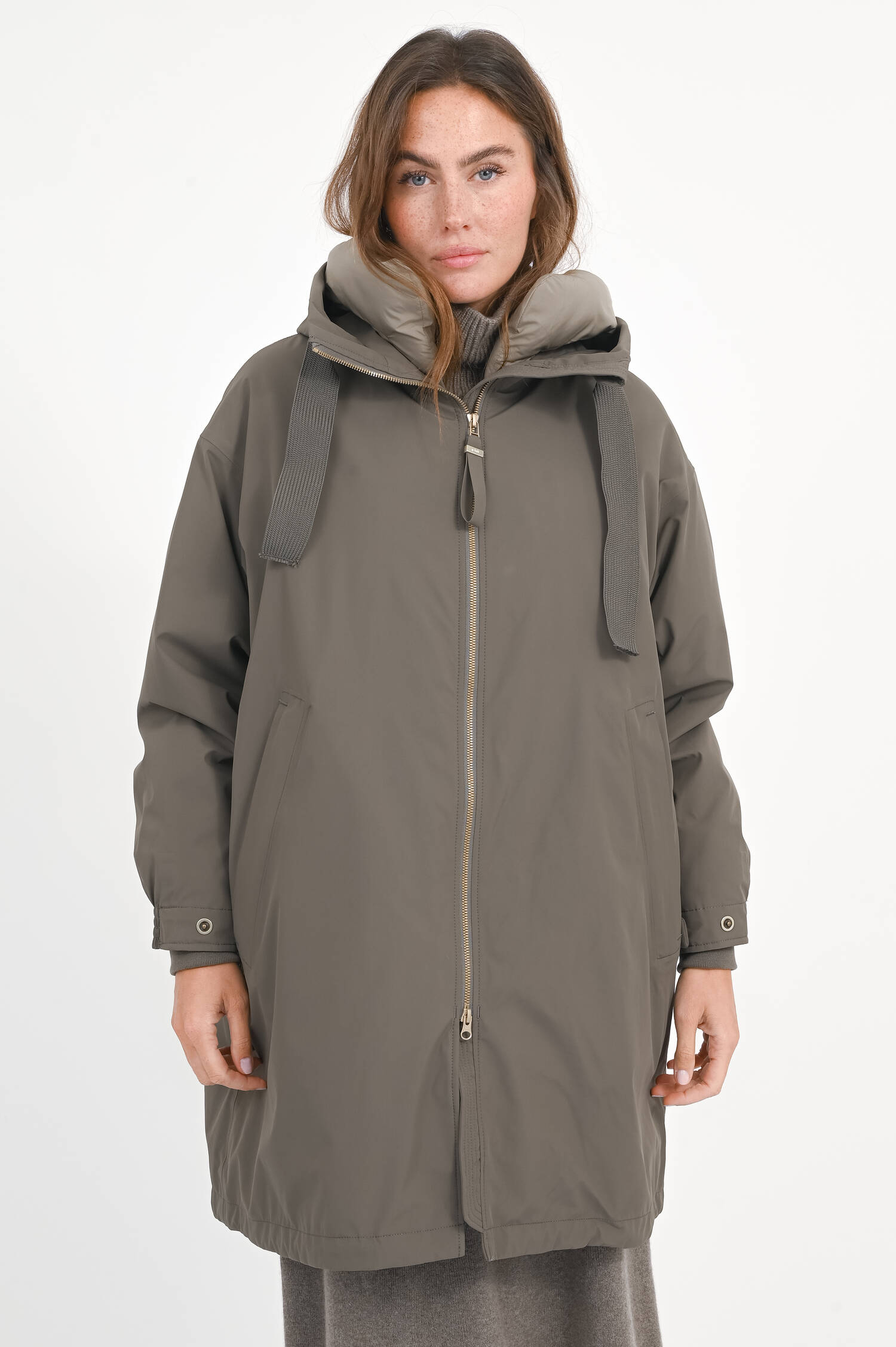 Mantel JOY mit herausnehmbarem Futter in Khaki