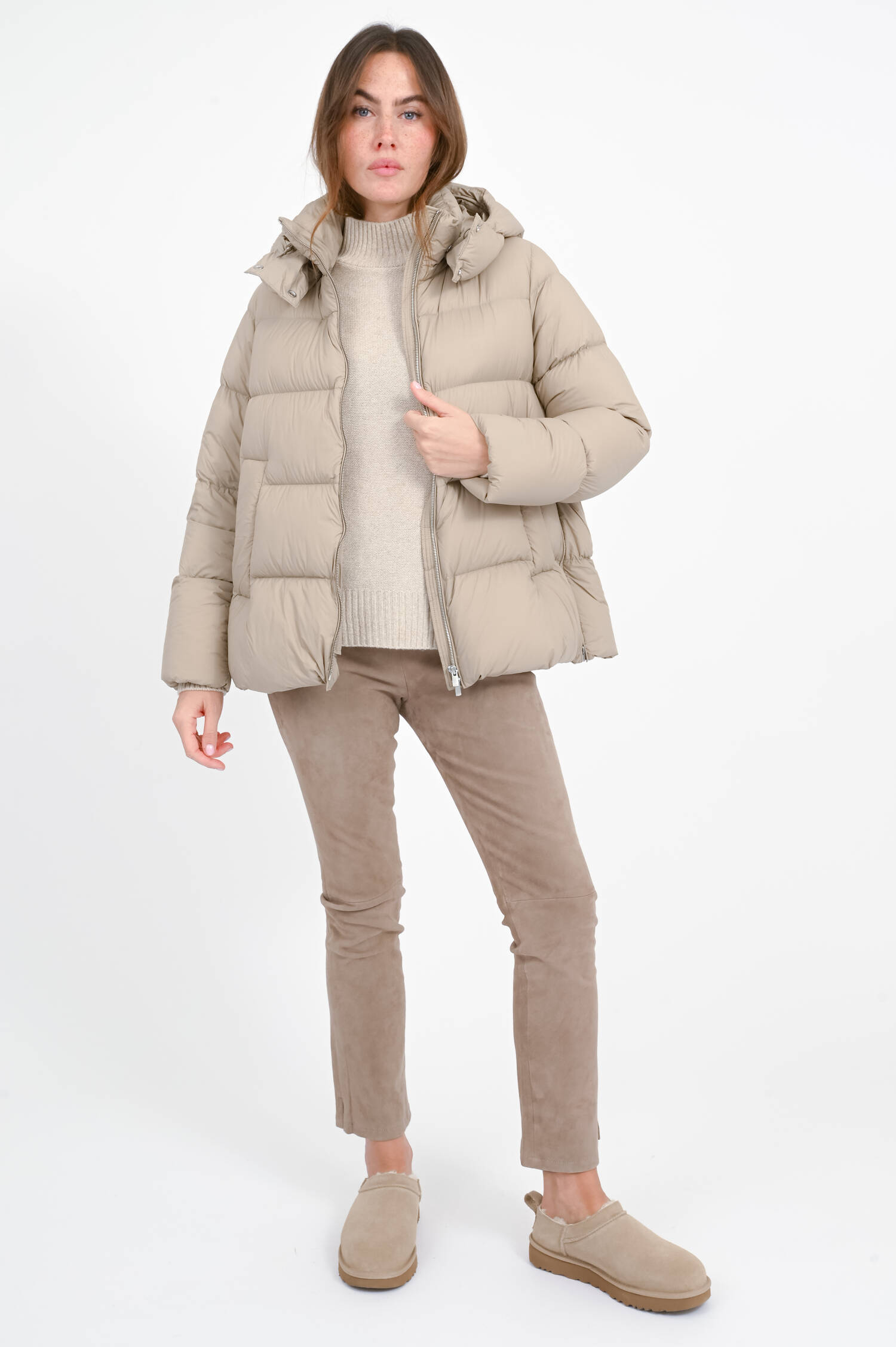 Daunen-Kurzmantel in Camel Daunen-Kurzmantel in Camel