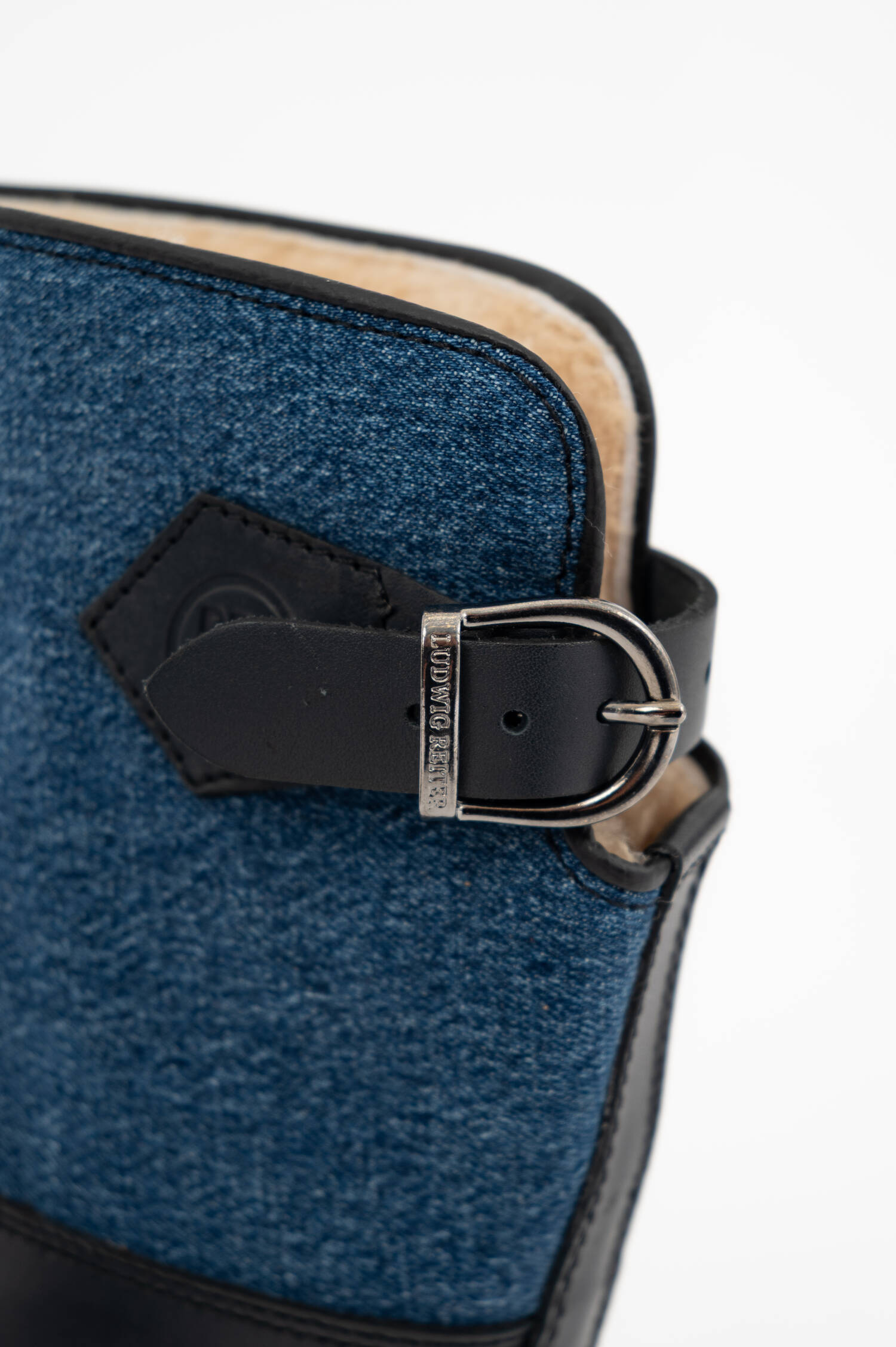Lederstiefel MARONIBRATER in Blau/Schwarz