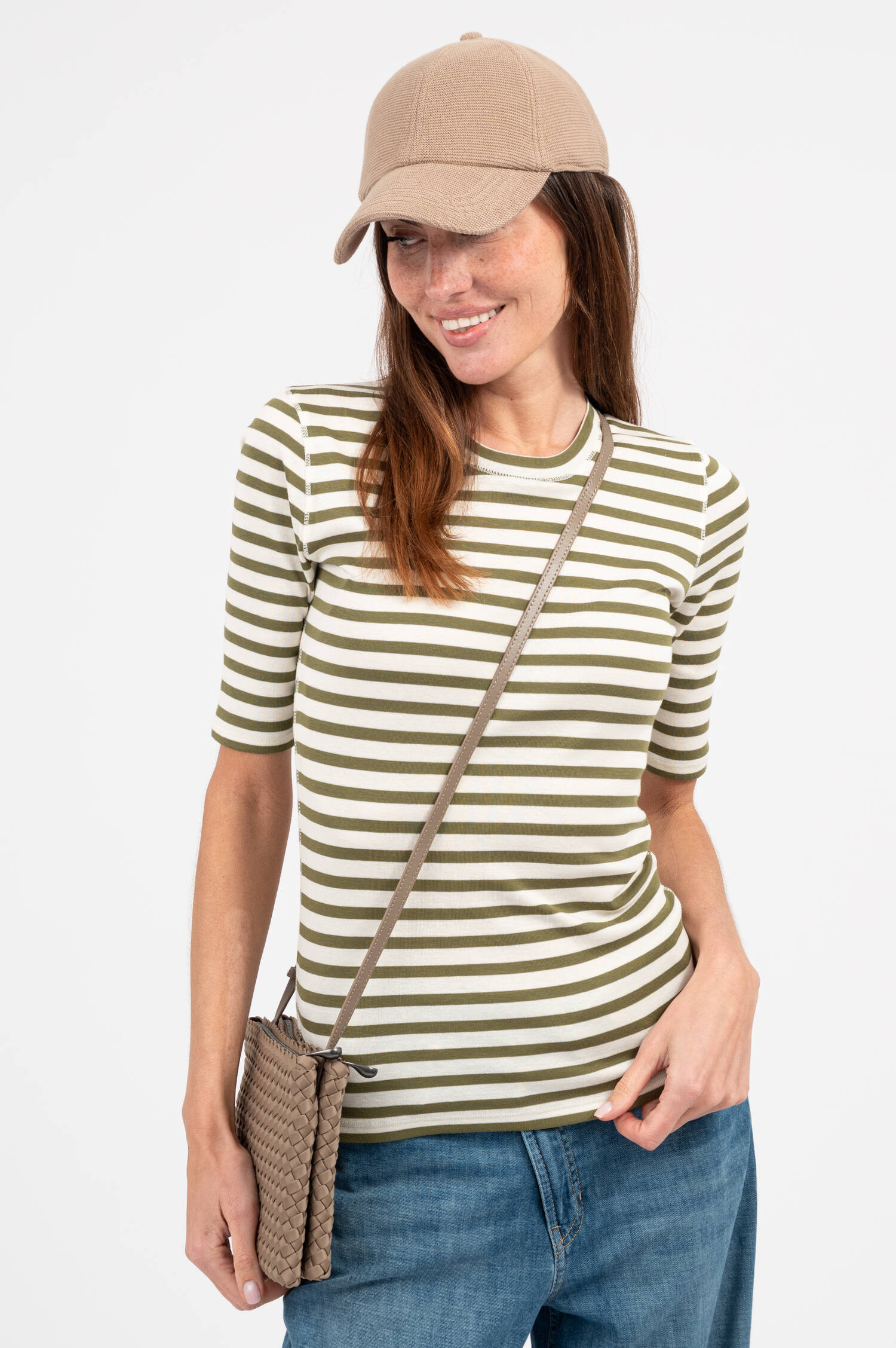 Strick Basecap in Terra