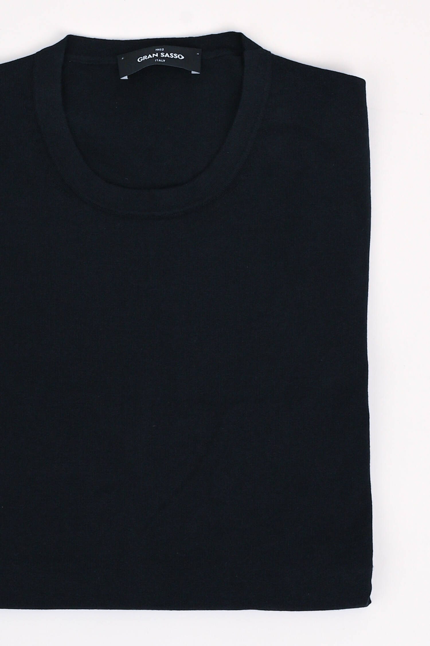 Feinstrick-Pullover aus Baumwolle in Navy