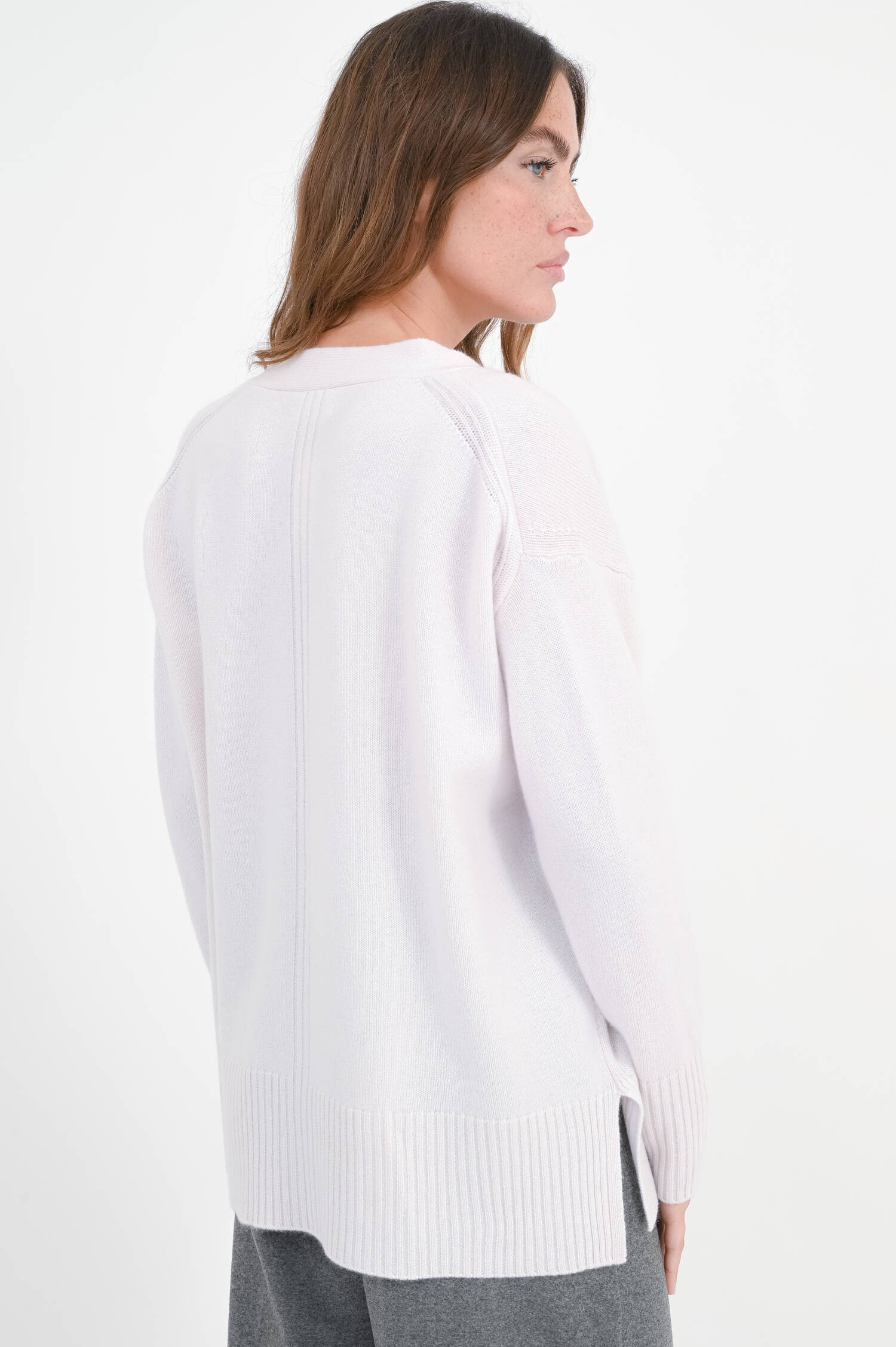 Cardigan aus Woll-Cashmere-Mix in White Cloud Cardigan aus Woll-Cashmere-Mix in White Cloud