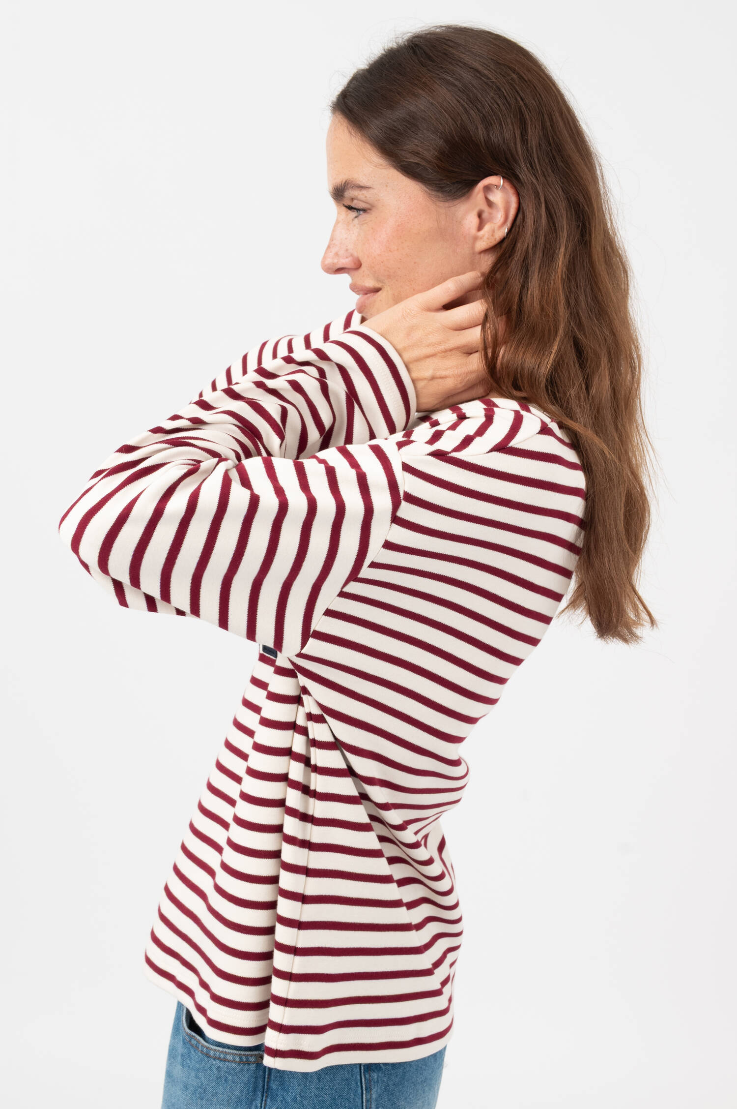 Ringel Shirt WHATEVER in Burgundy/Off-White