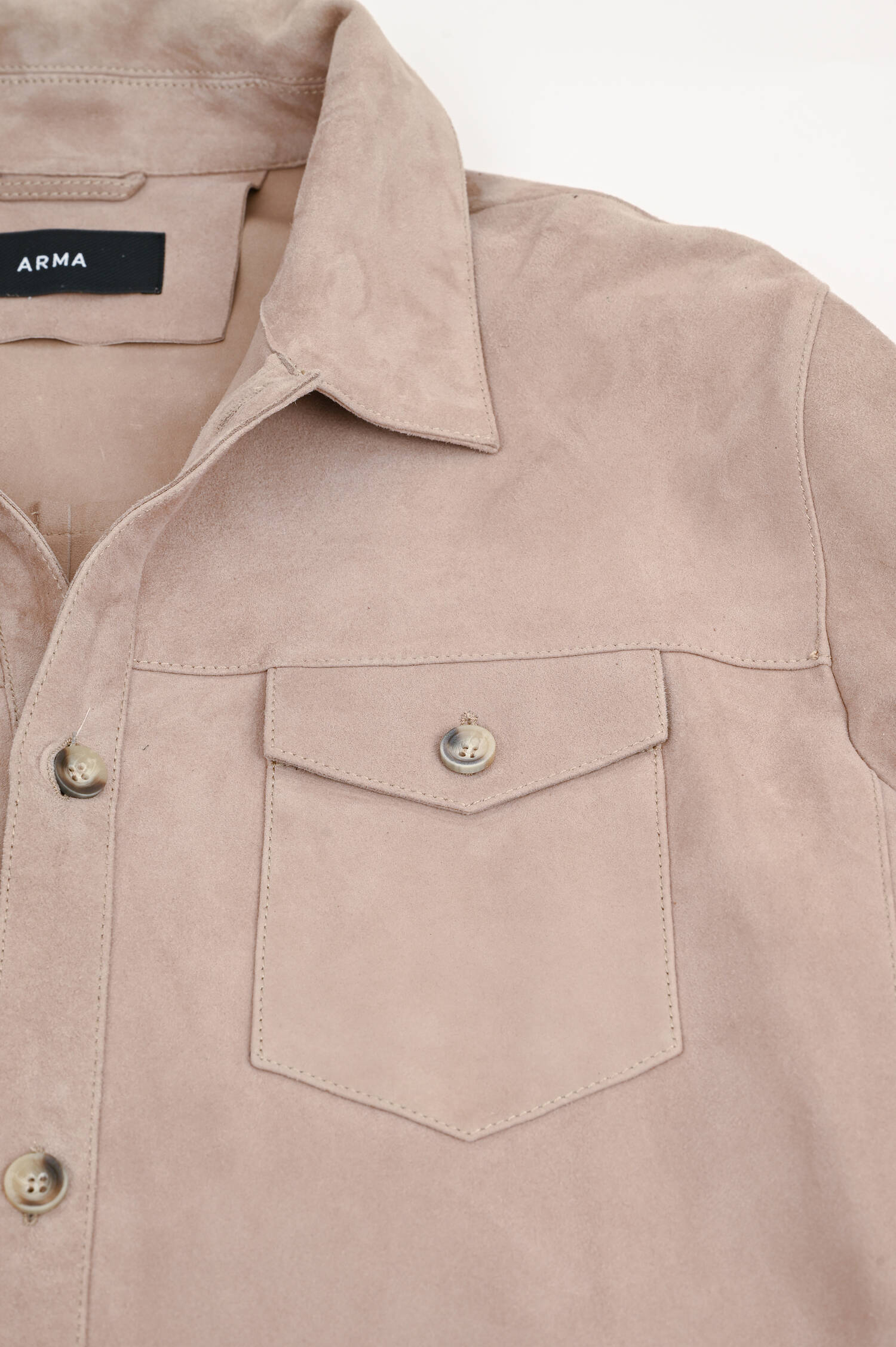 Leder-Overjacket DEX in hellem Taupe Leder-Overjacket DEX in hellem Taupe