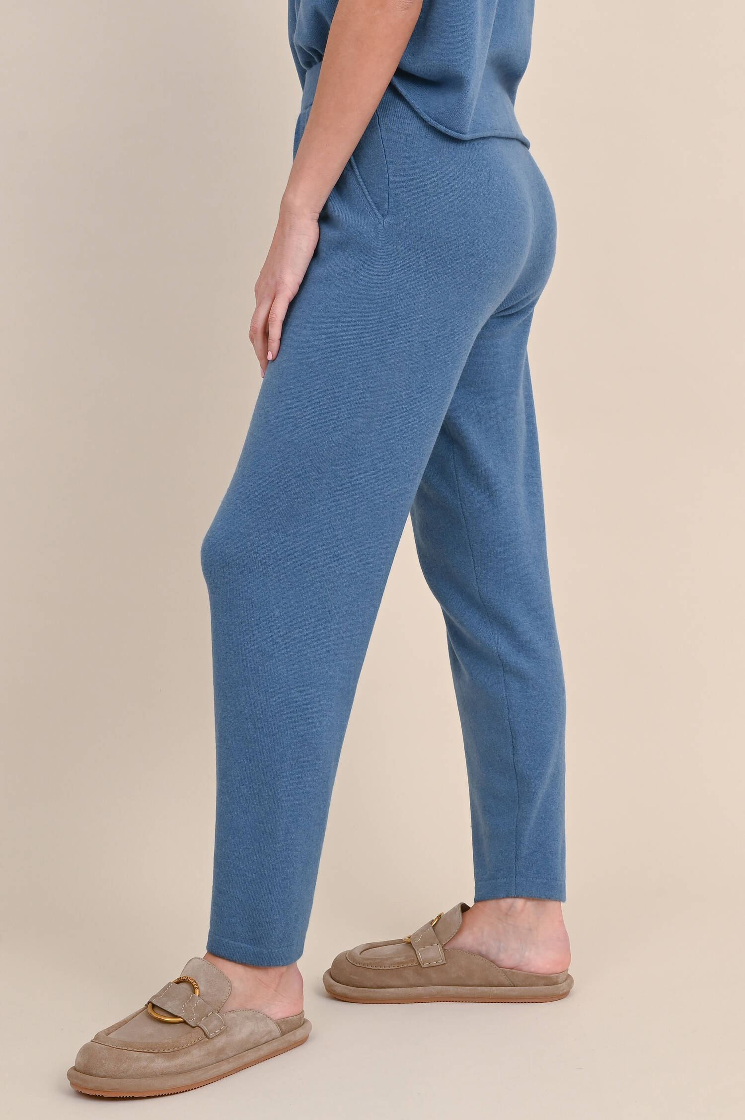 Cashmere Hose JO in Mittelblau