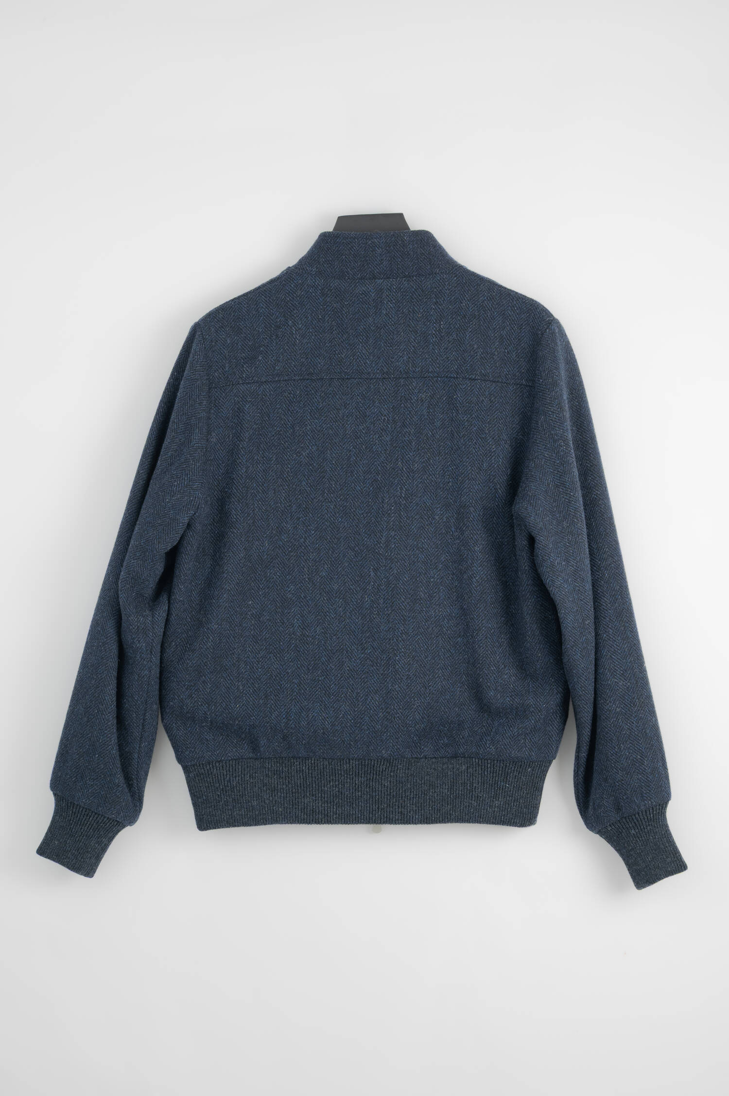 Woll-Mix-Jacke mit Fischgrätmuster in Blau Woll-Mix-Jacke mit Fischgrätmuster in Blau