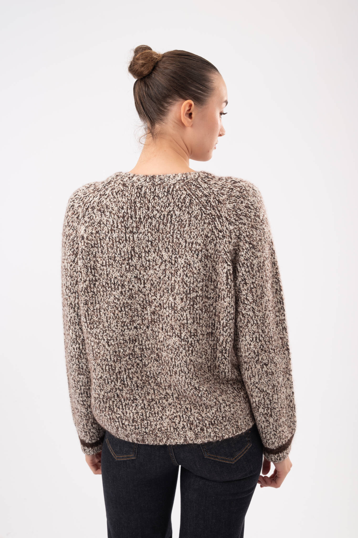 Relaxed-Pullover in Braun/Beige meliert Relaxed-Pullover in Braun/Beige meliert