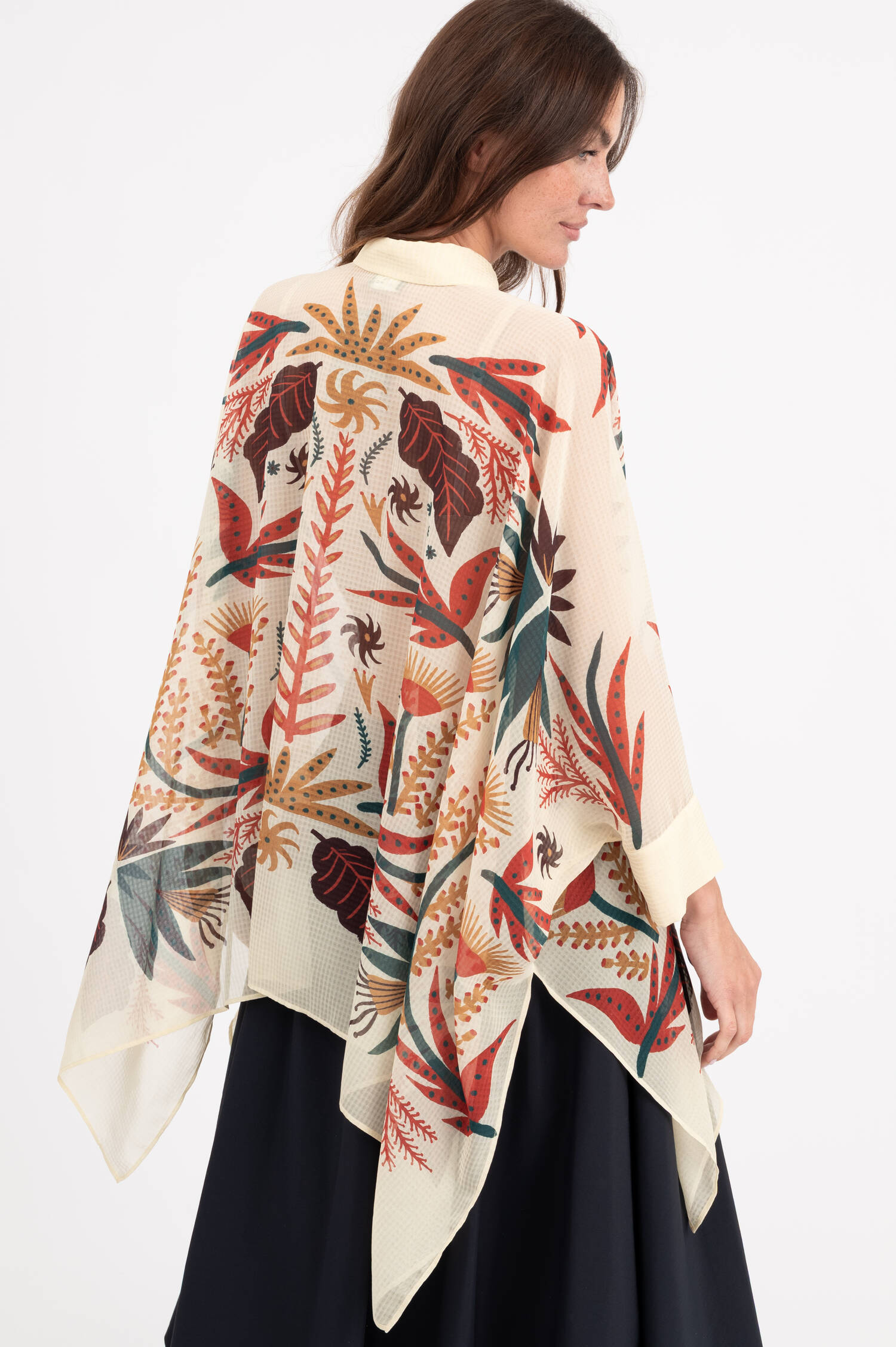 Bluse mit Allover Print in Multicolor