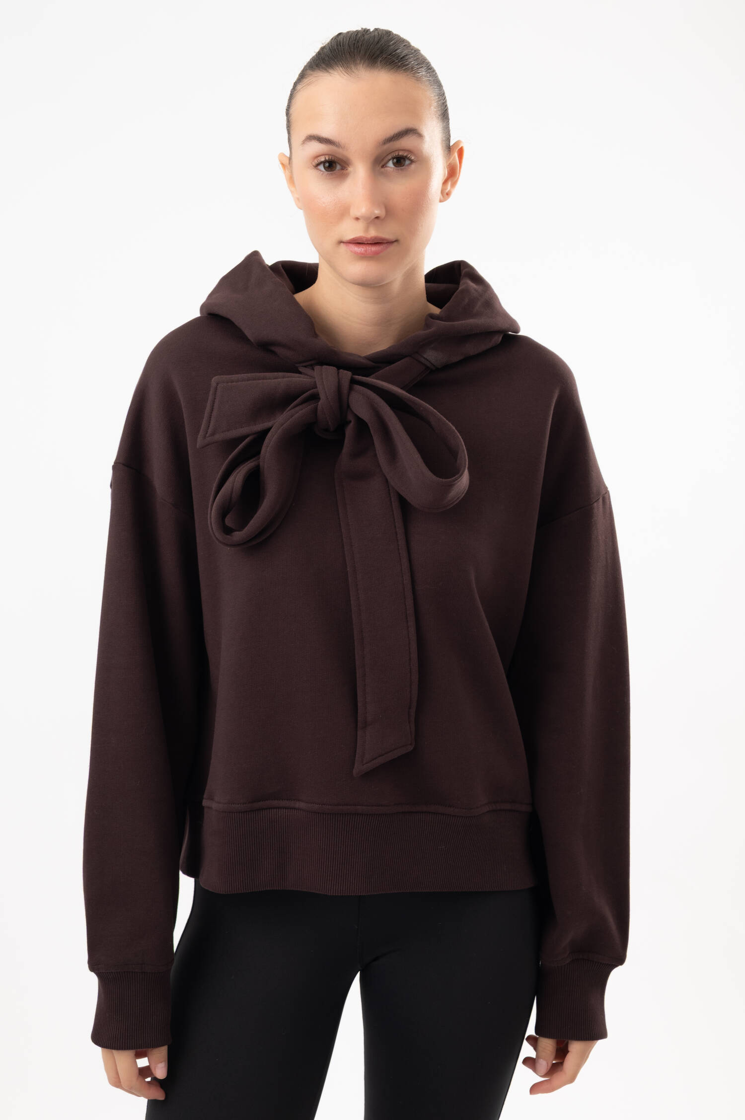 Hoodie mit Schleife in Rotbraun Hoodie mit Schleife in Rotbraun