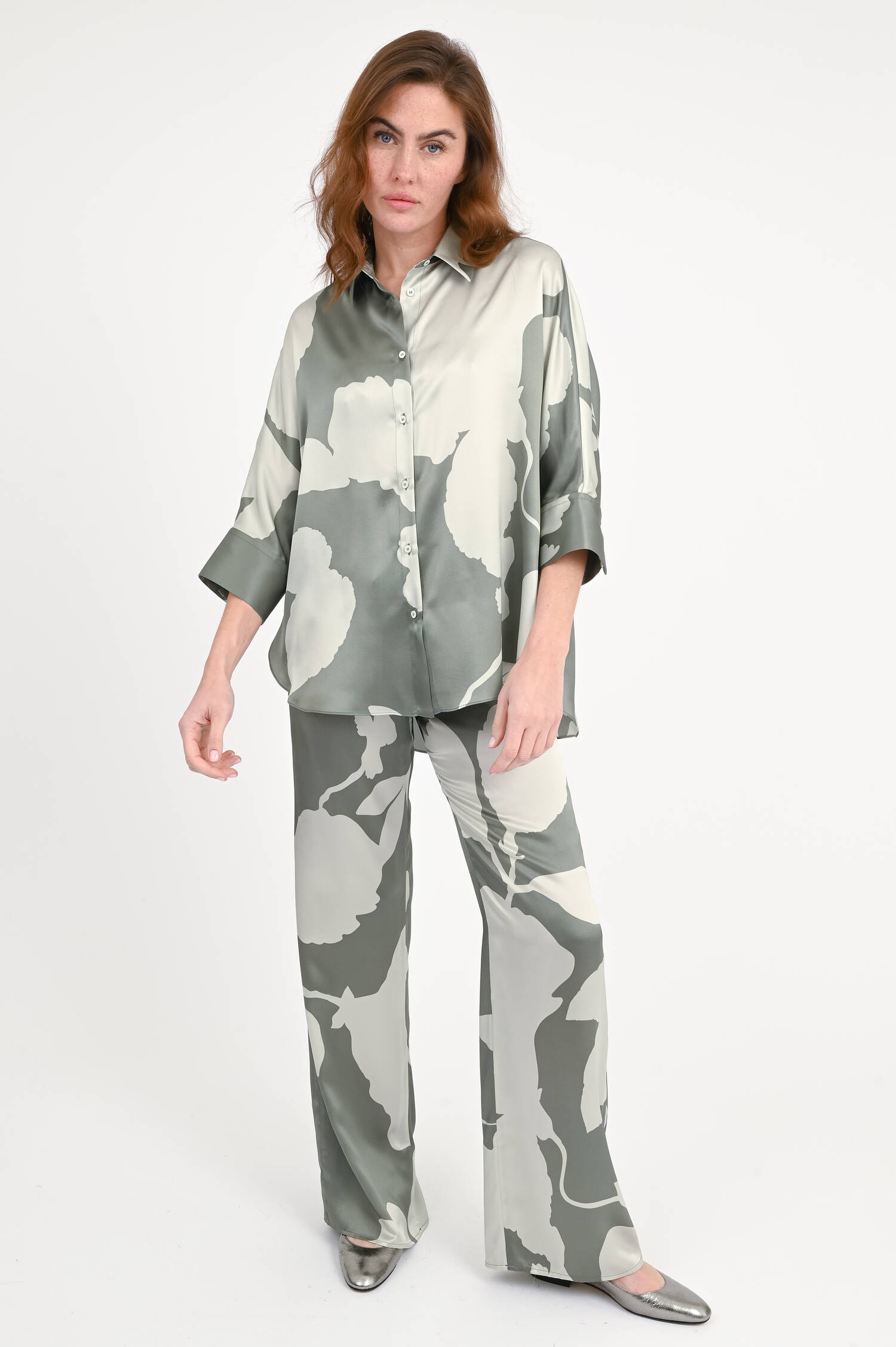 Seidenhose RAPOLANDO in Grün/Mint