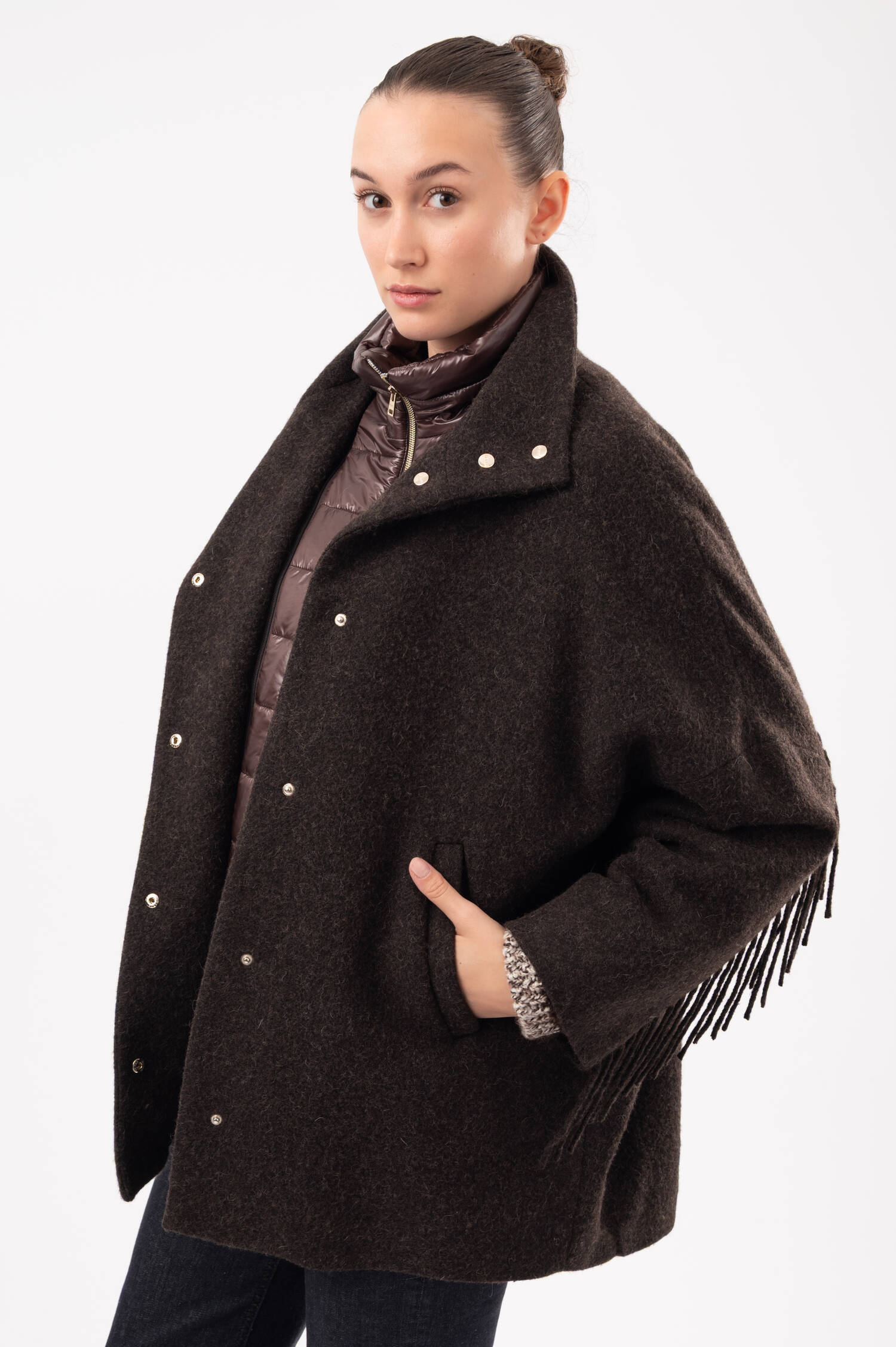 Woll-Mix-Jacke in Braun Woll-Mix-Jacke in Braun