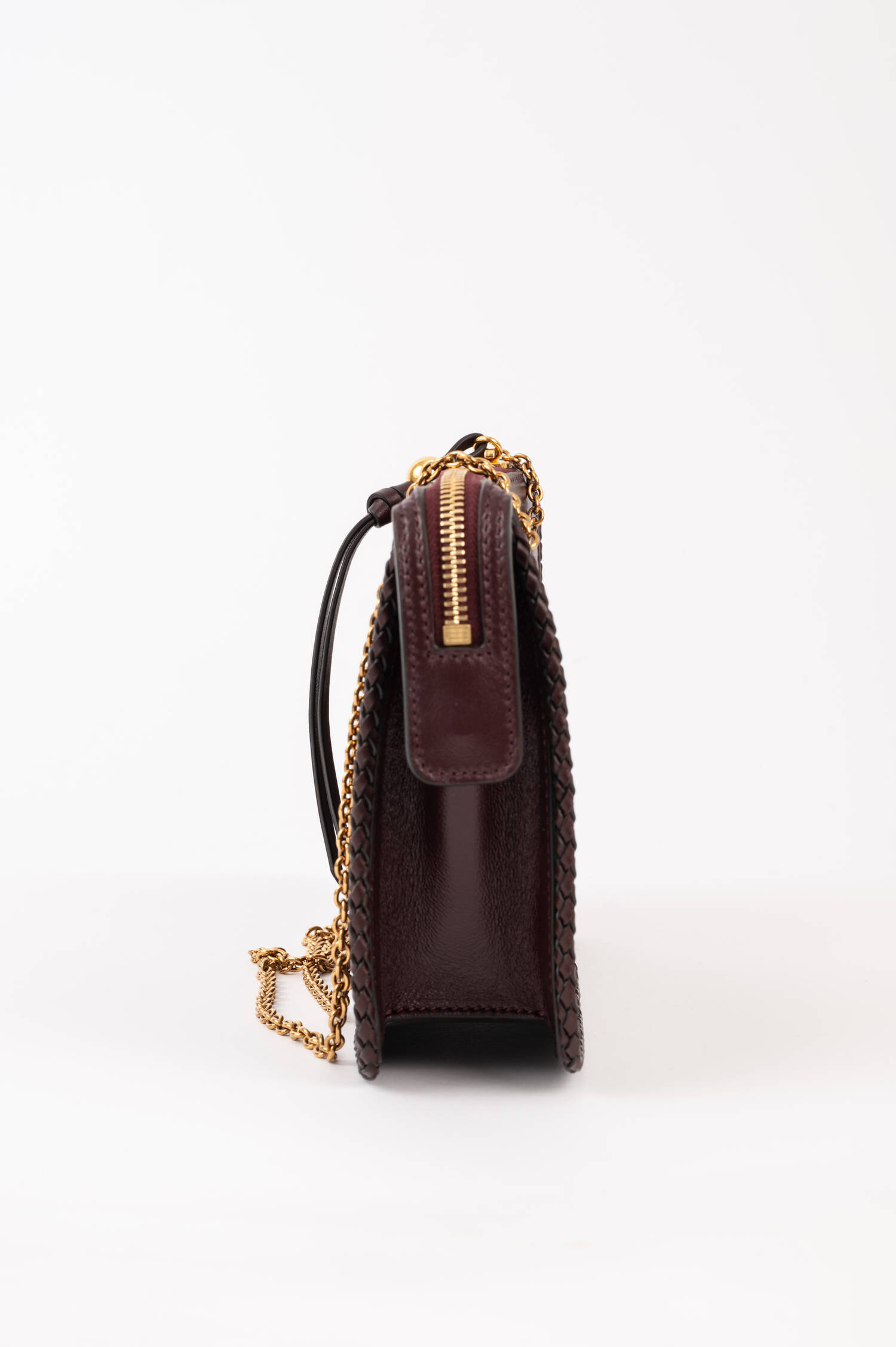 Tasche aus Leder in Marone