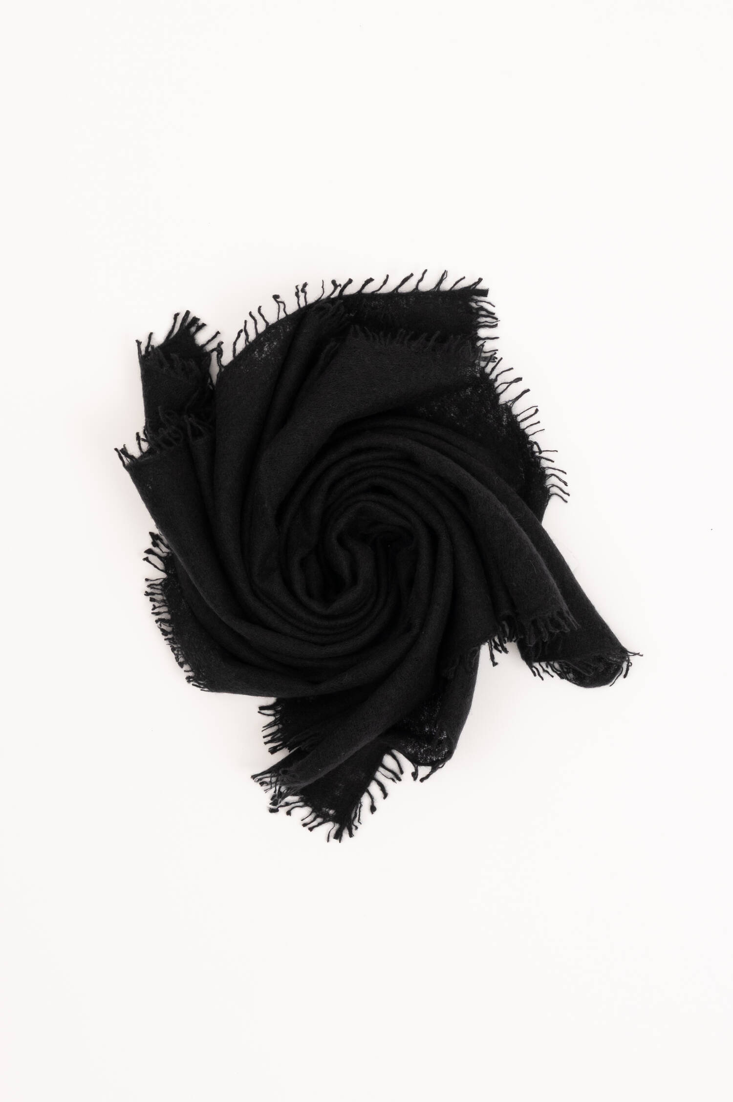 Doppelfädiger Cashmere Schal in Schwarz