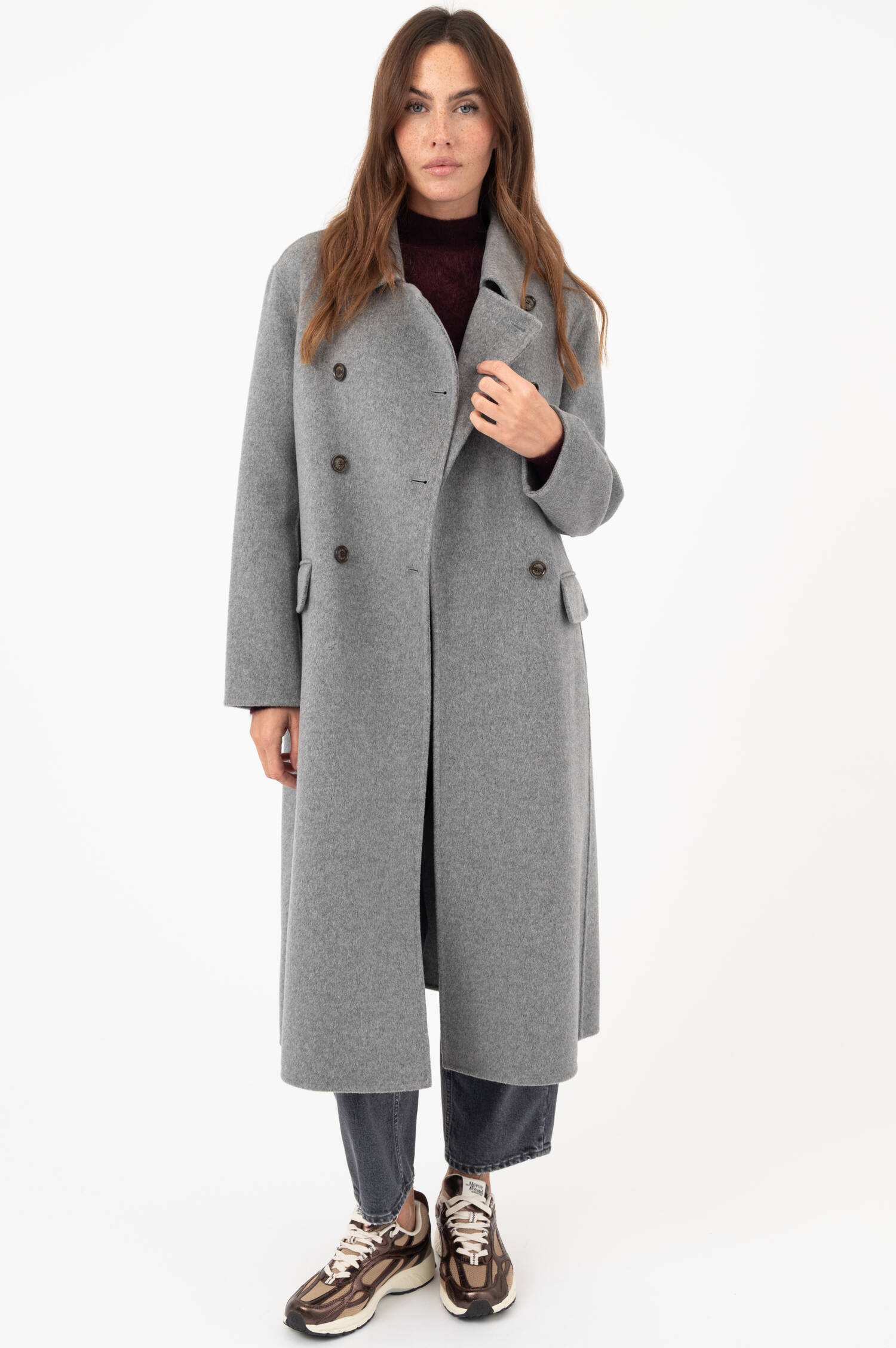 Woll-Cashmere-Mantel REGINA in Grau