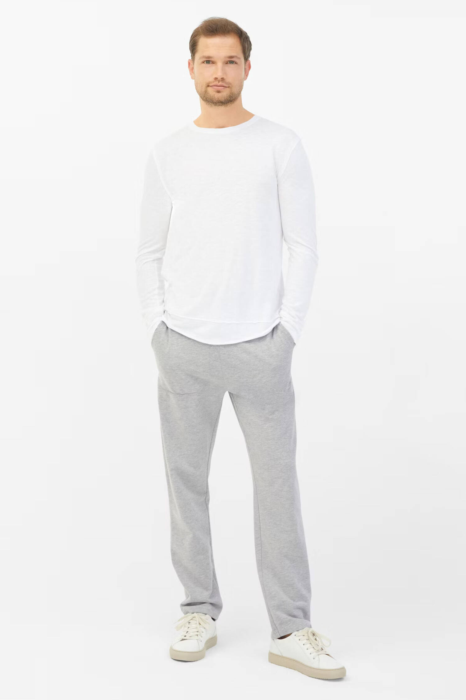 Langarm-Shirt in Weiß