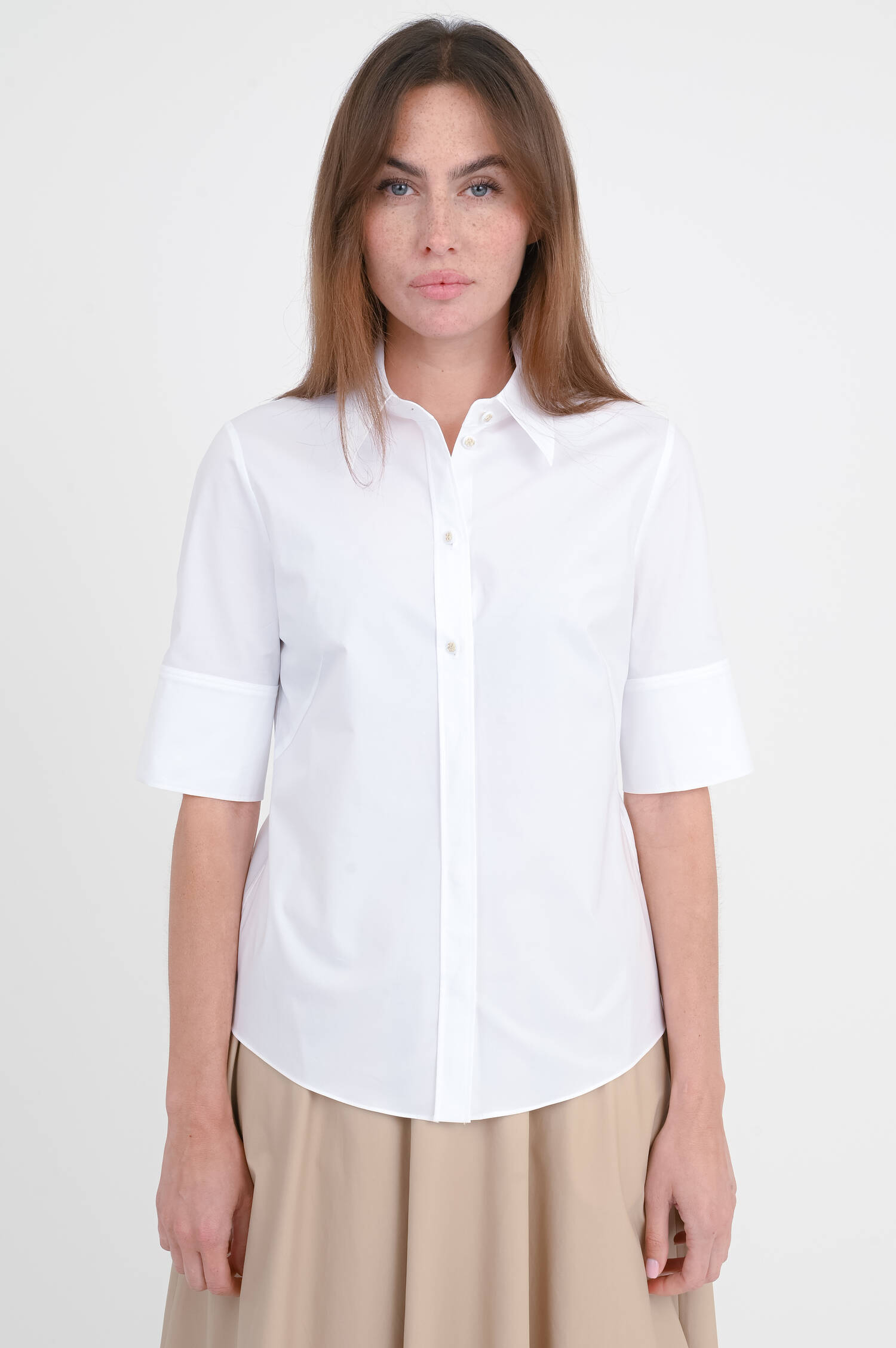 Baumwoll-Bluse PURE POWER in Weiß