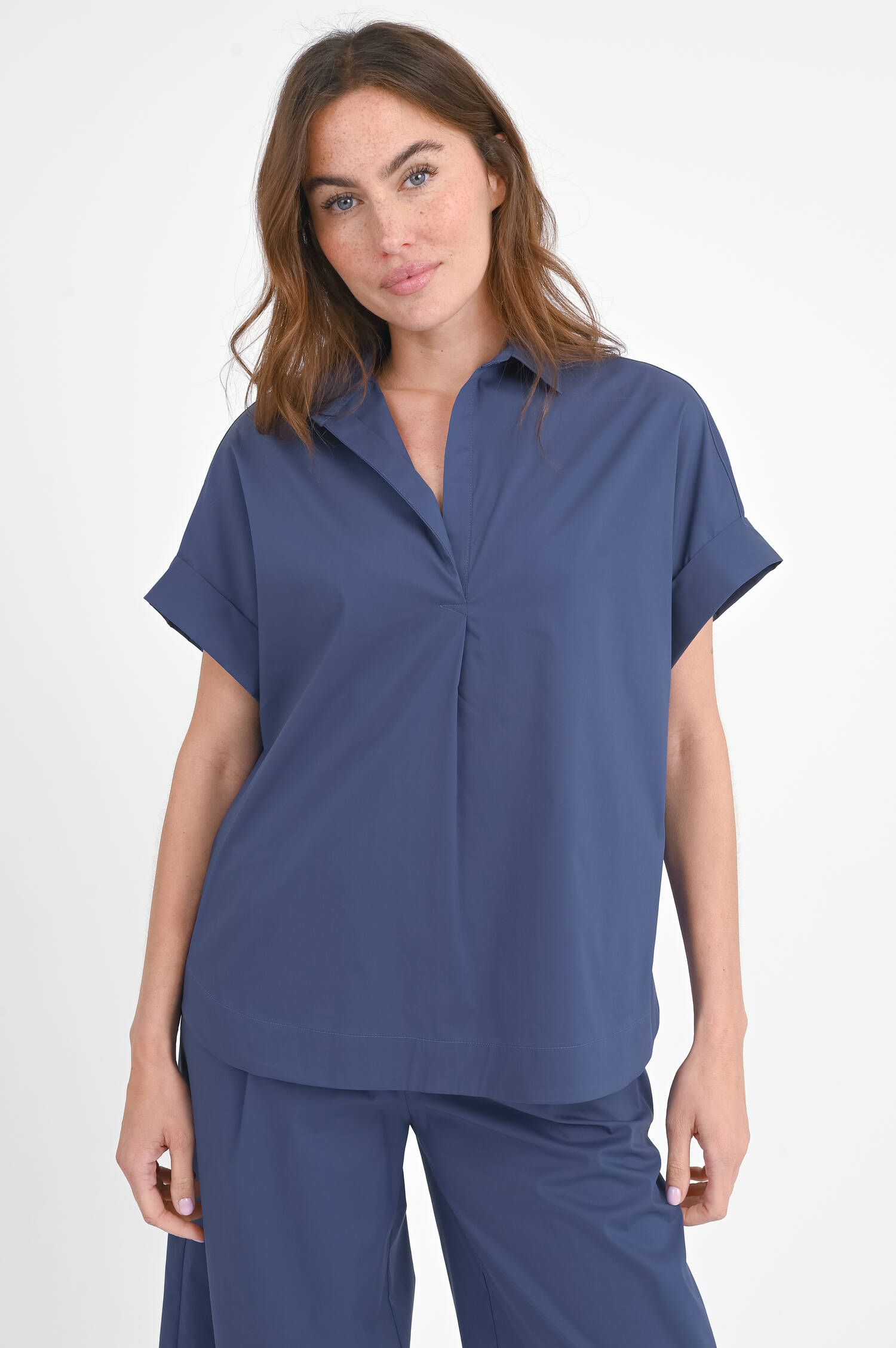 Tunika-Bluse EMMA in Schieferblau