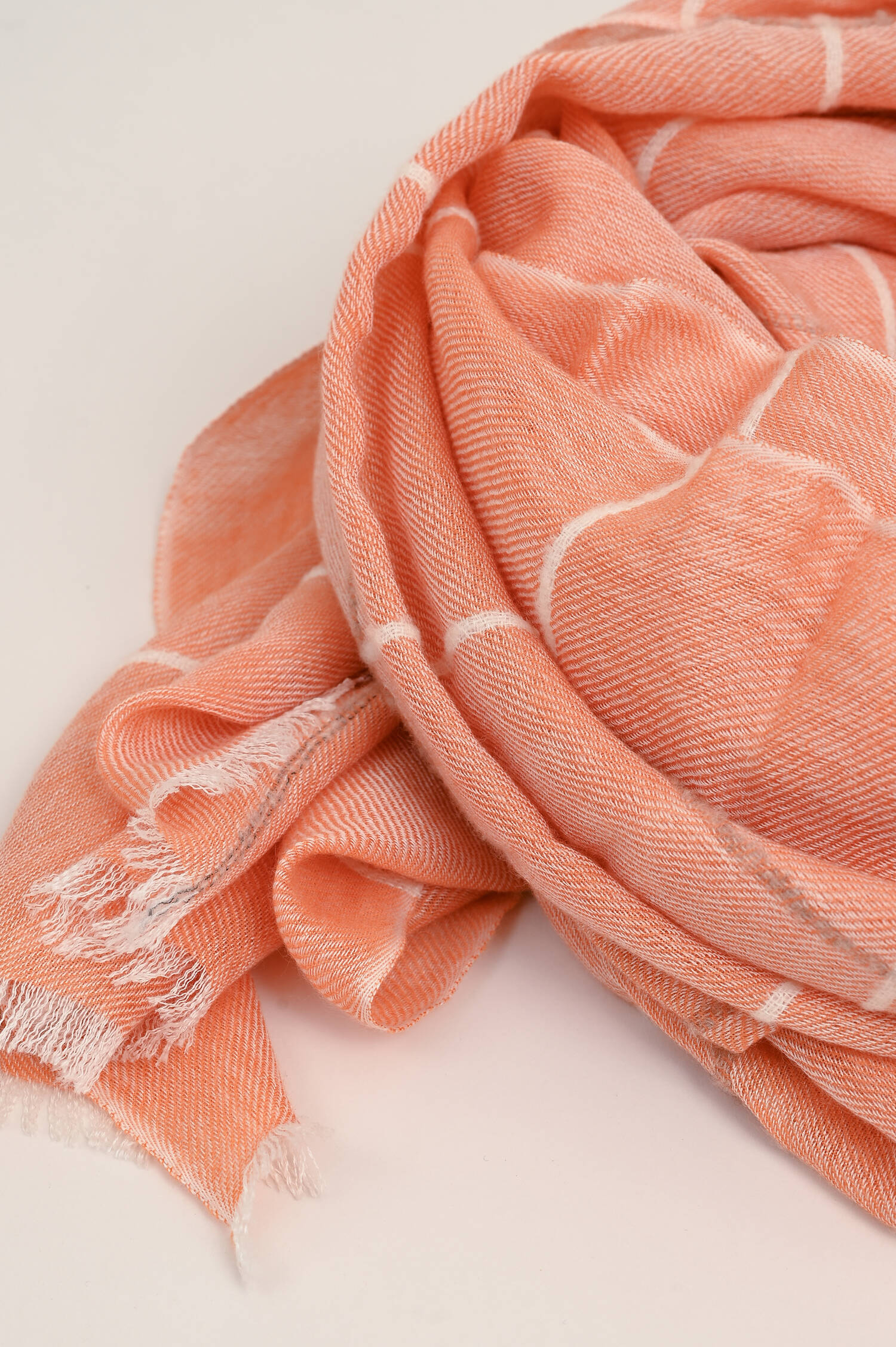 Tuch aus Cashmere und Seide in Orange