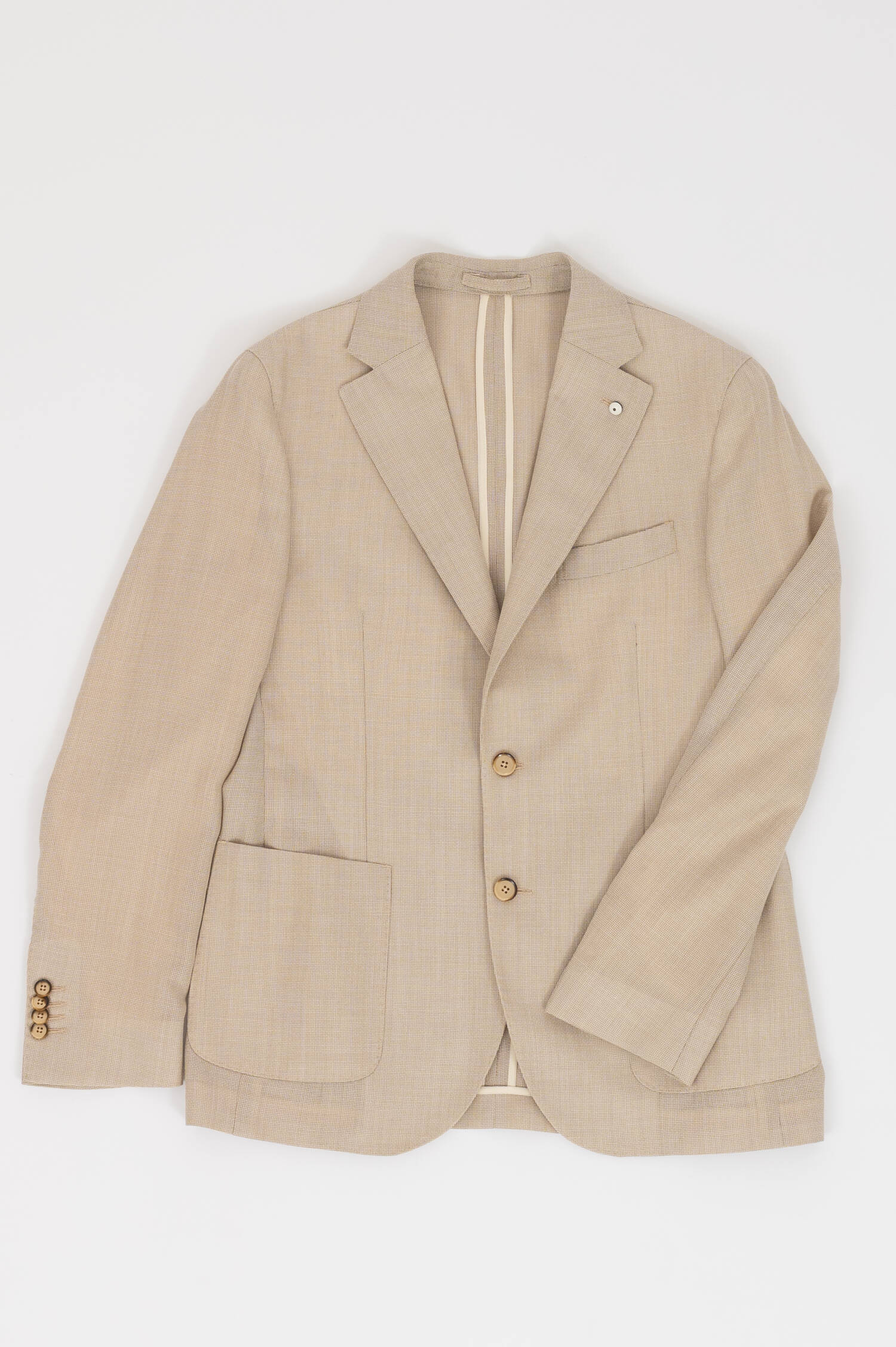 Sakko aus Baumwoll-Mix in Beige