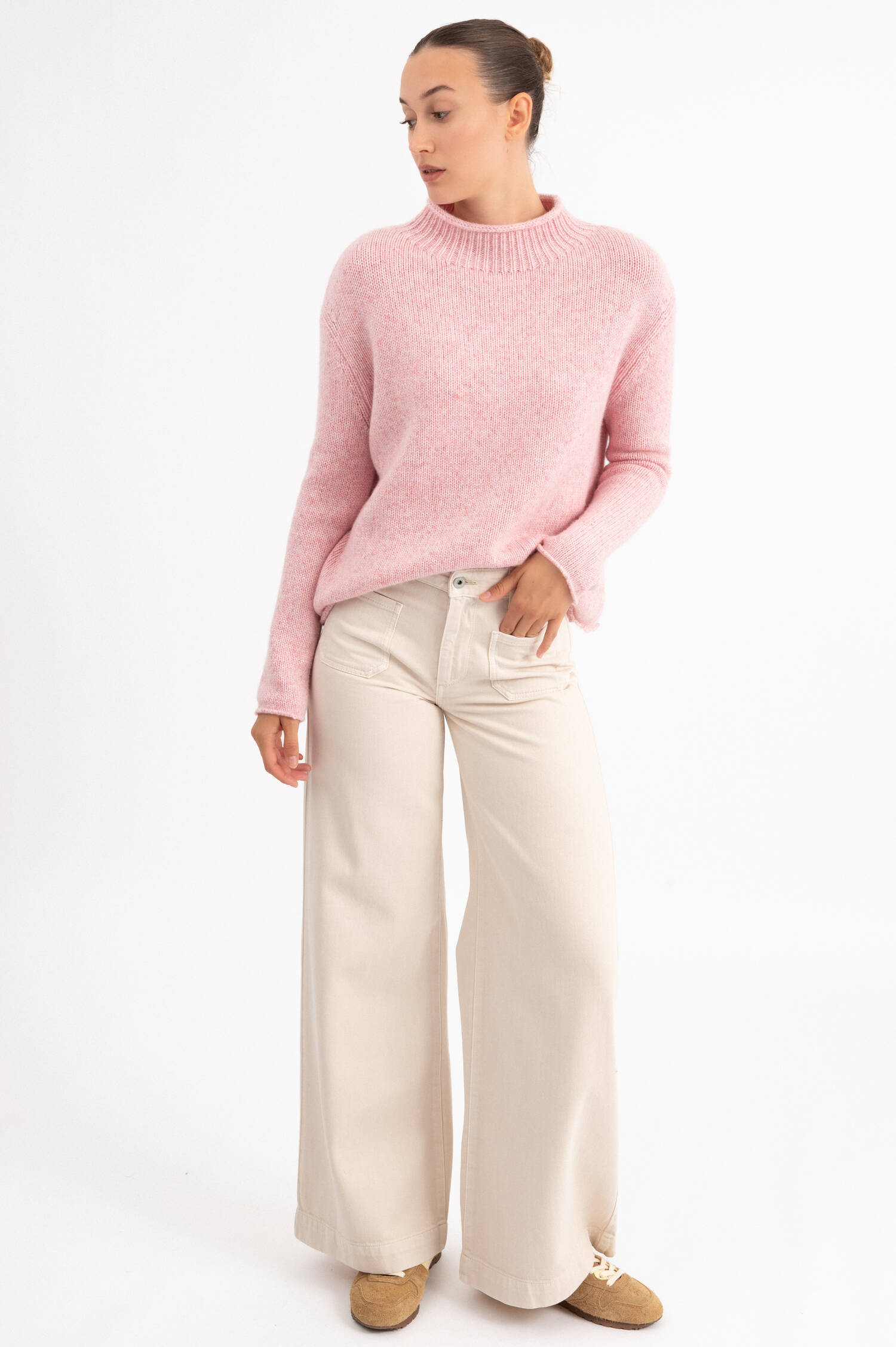 Wide-Leg Jeans MINAJY in Beige Wide-Leg Jeans MINAJY in Beige
