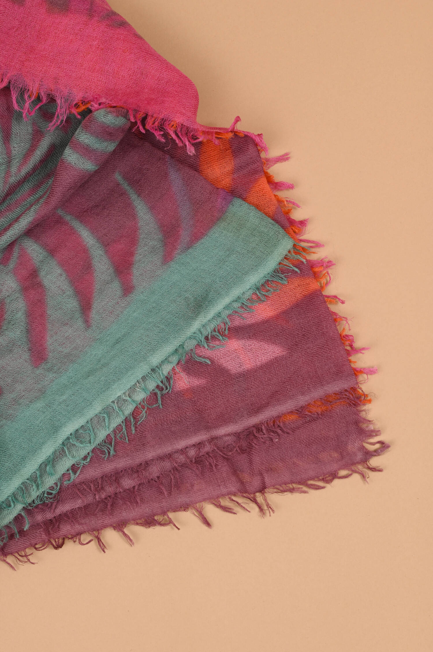 Cashmere-Schal TROPIC in Multicolor gemustert