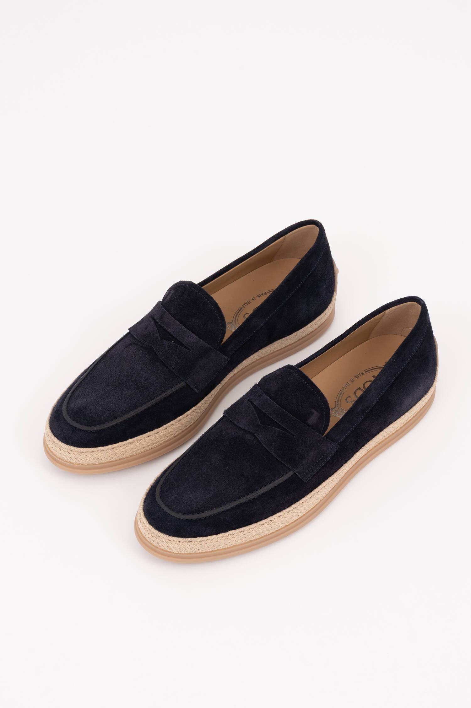 Mokassins GOMMA RAFIA in Navy