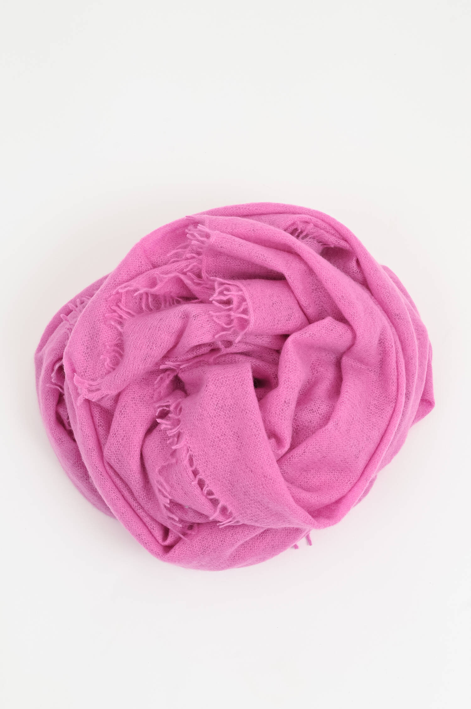 Schal mit Fransenkante aus Cashmere in Rosa Schal mit Fransenkante aus Cashmere in Rosa