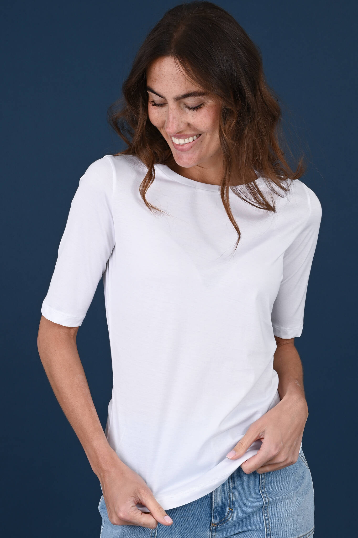 Baumwoll-Shirt FANNY in Bianco