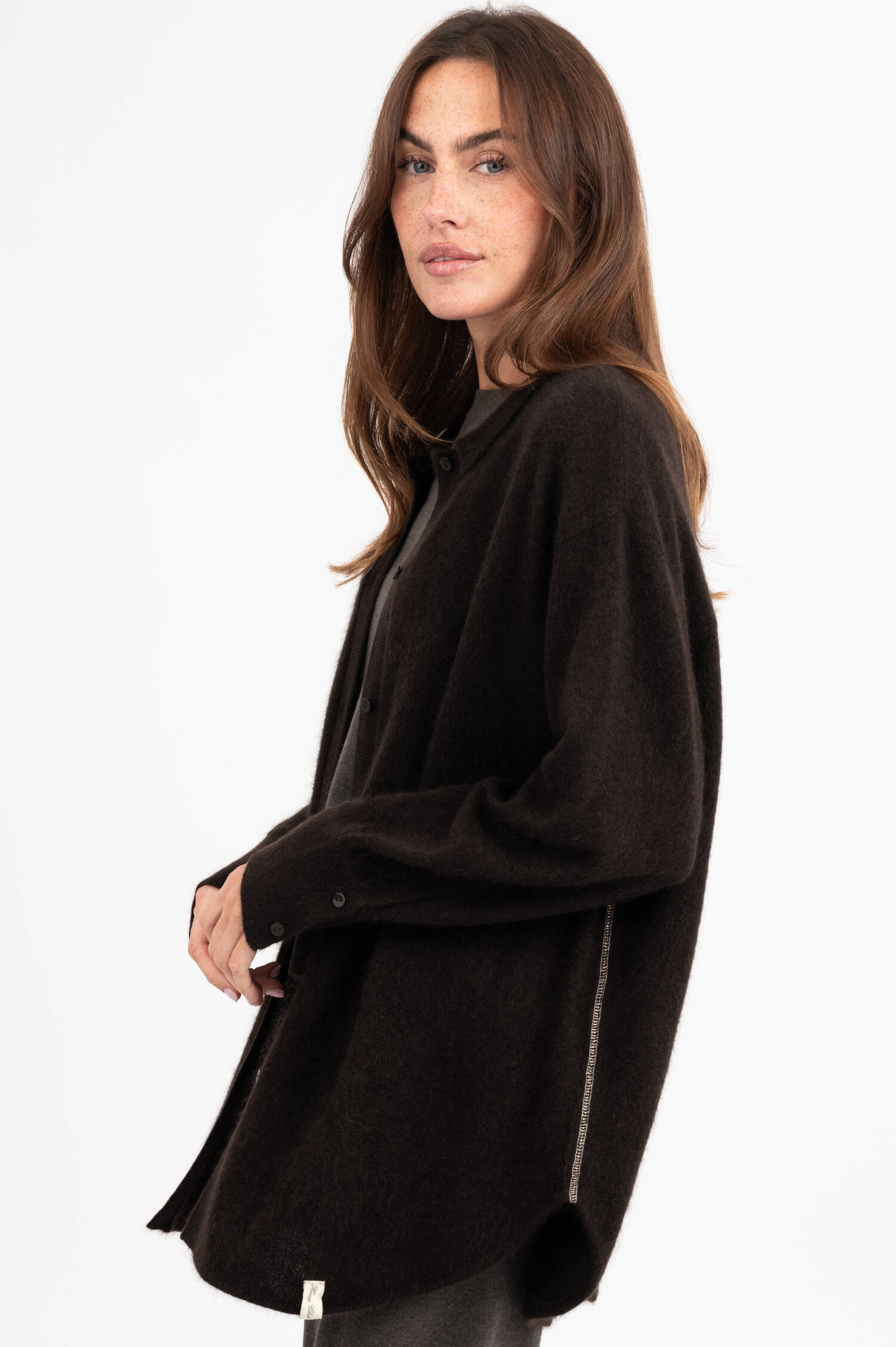 Strickhemd aus Cashmere in Braun Strickhemd aus Cashmere in Braun