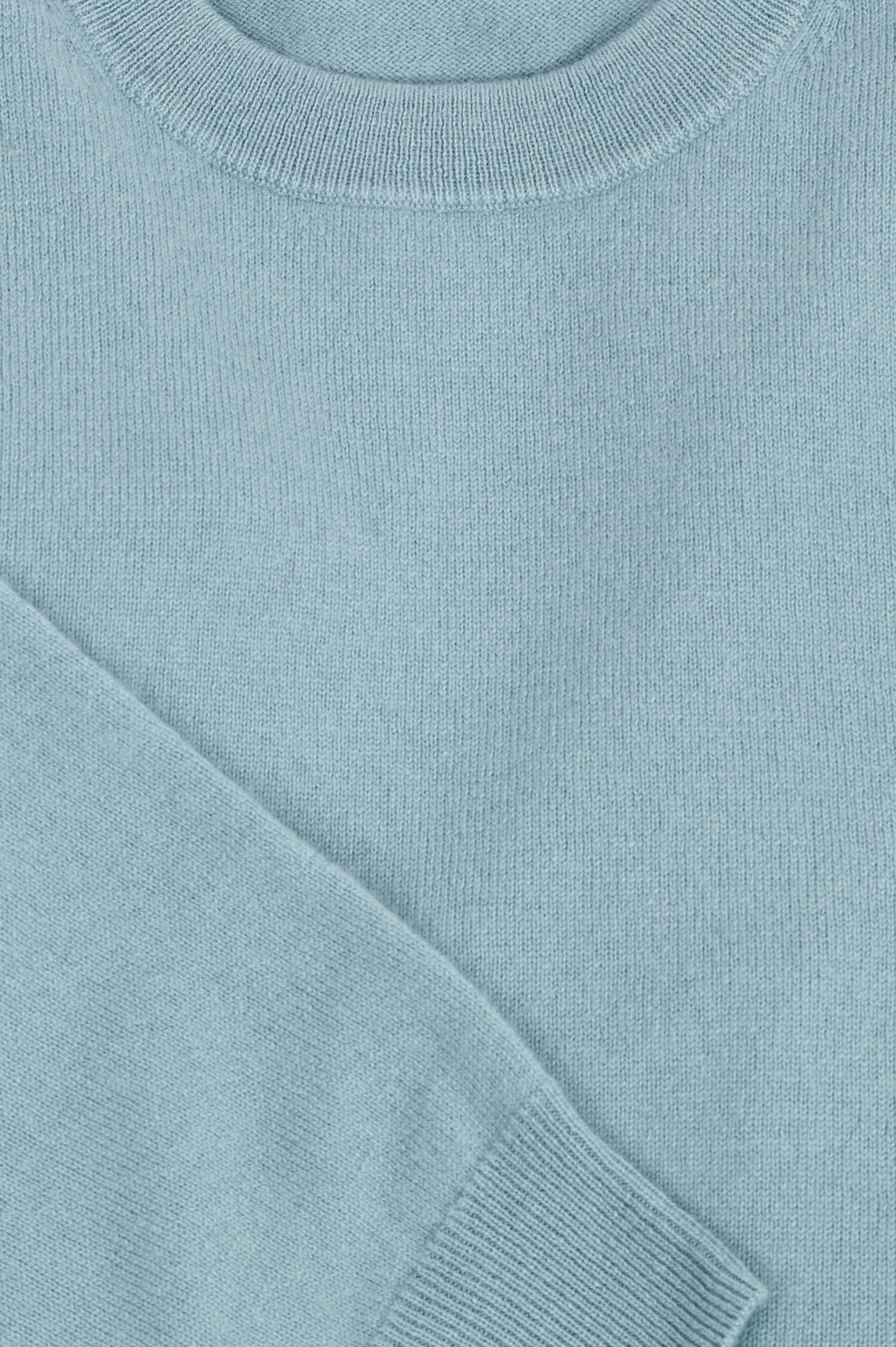 Cashmerepullover mit Rundhals in Slate