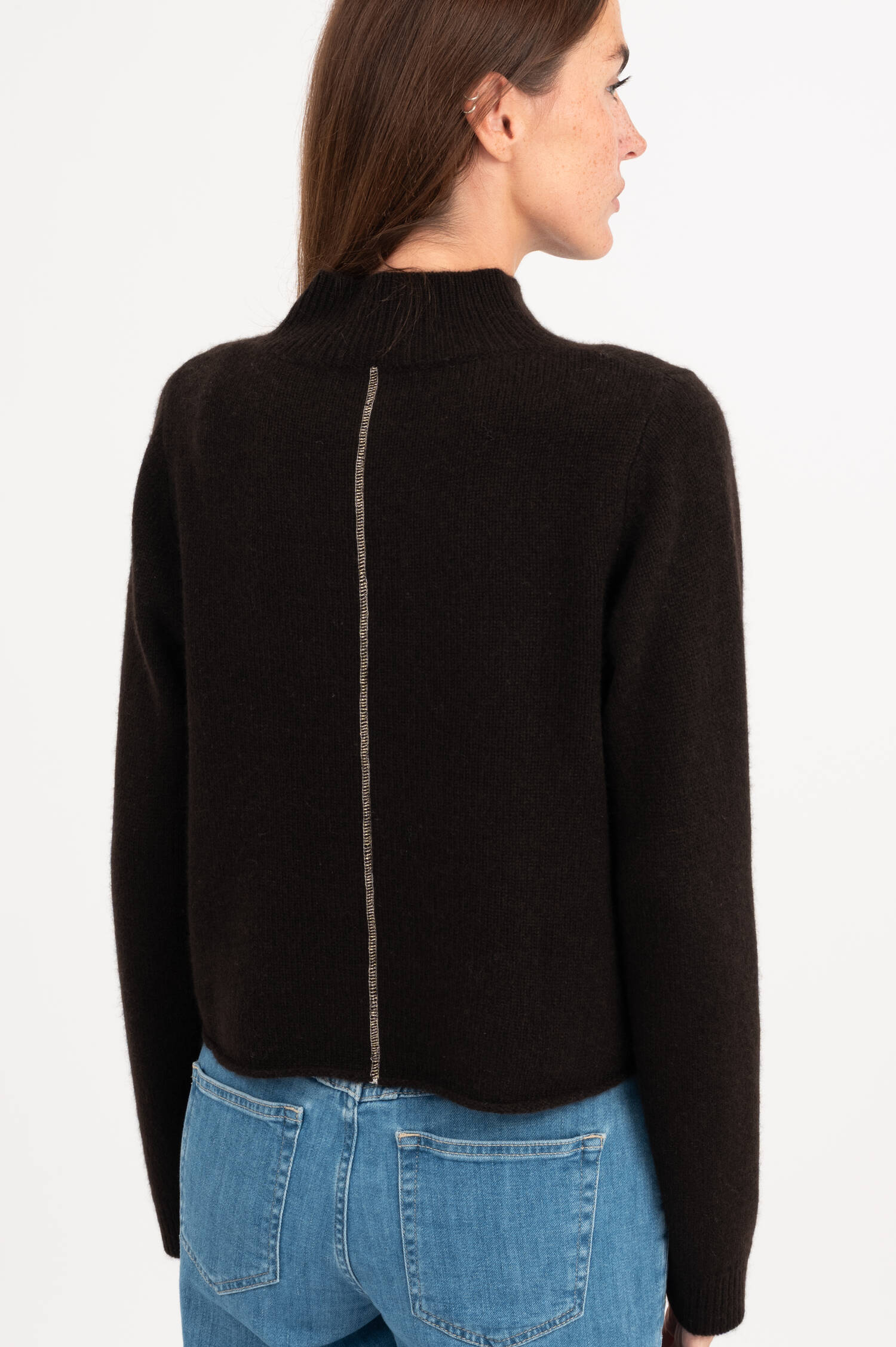 Cashmere Pullover in Dunkelbraun