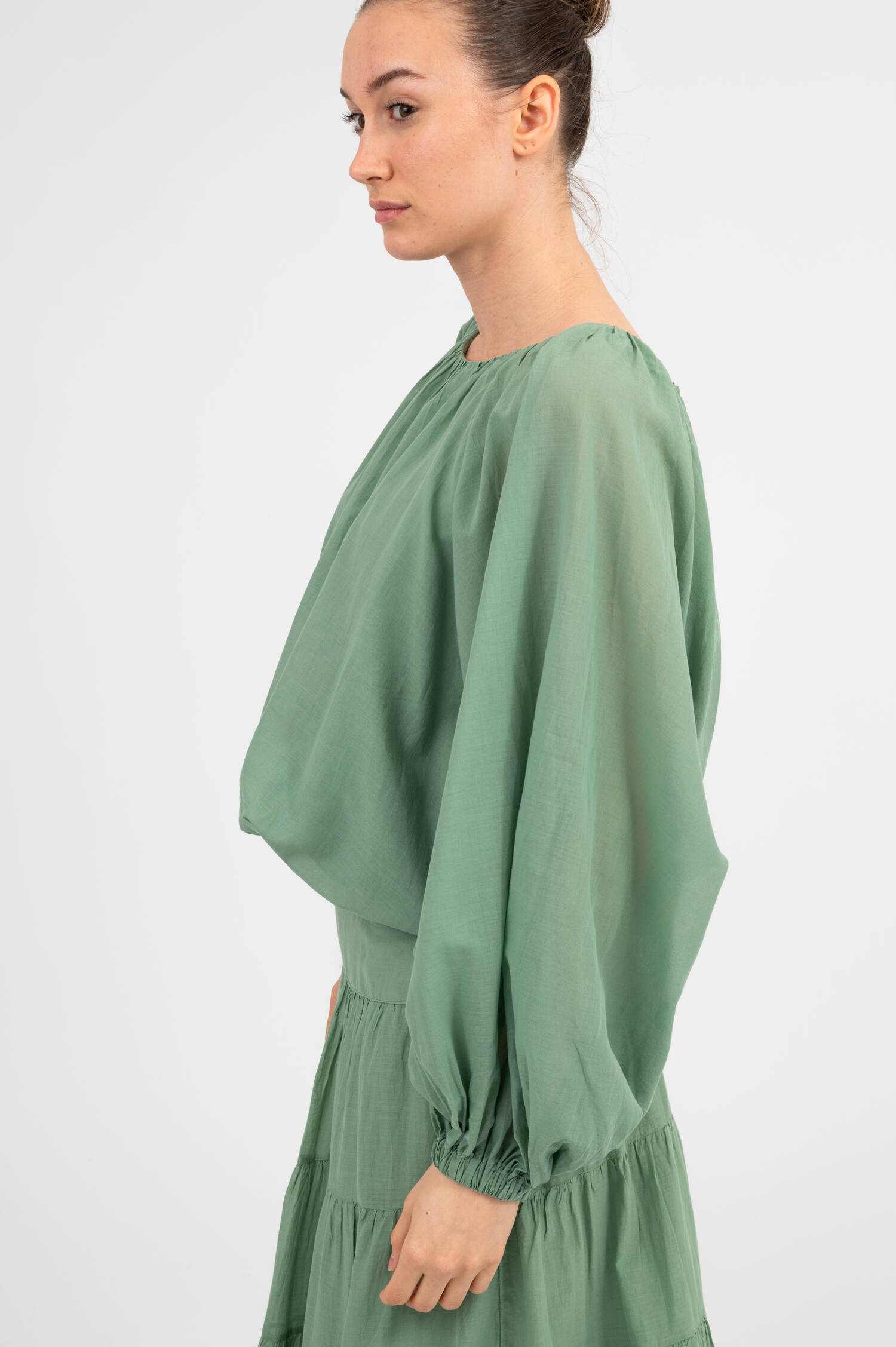Schlupfbluse WILLOW in Salbeigrün