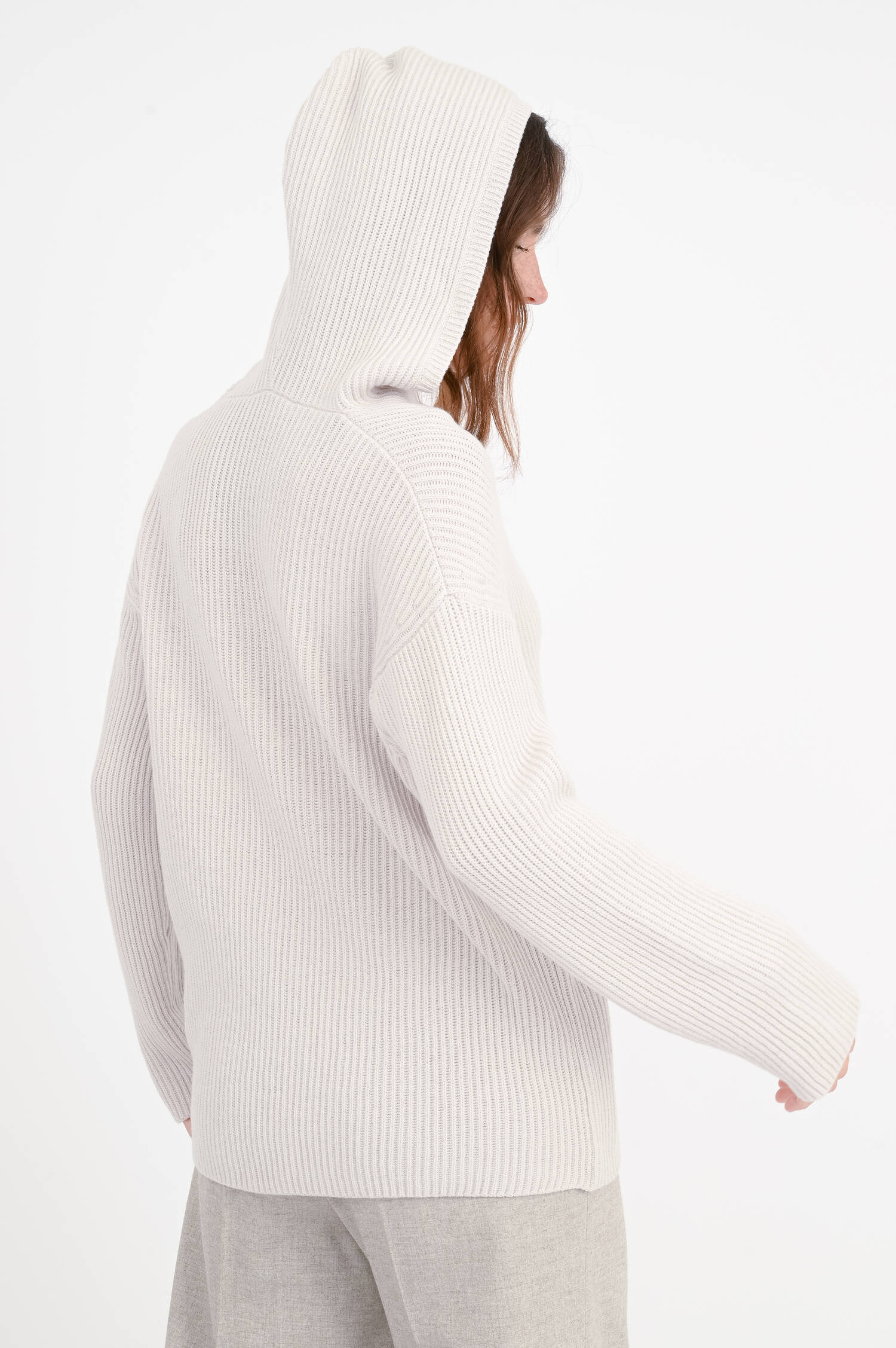 Woll-Pullover FALCONE in Hellbeige