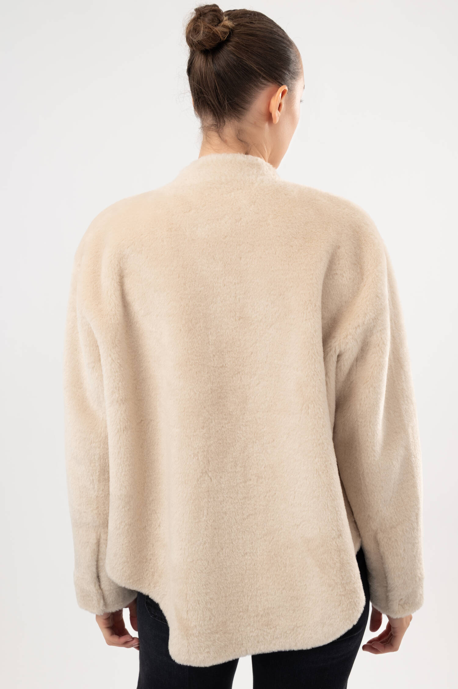 Faux-Fur-Shearling-Jacke ANJA in Beige Faux-Fur-Shearling-Jacke ANJA in Beige