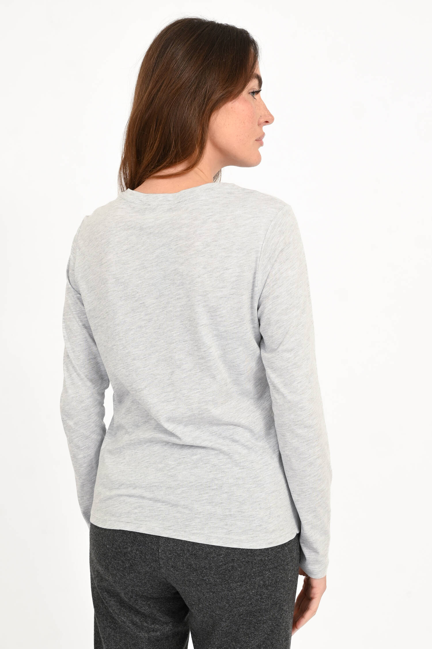 Langarmshirt SELF LOVE CLUB in Grey meliert Langarmshirt SELF LOVE CLUB in Grey meliert