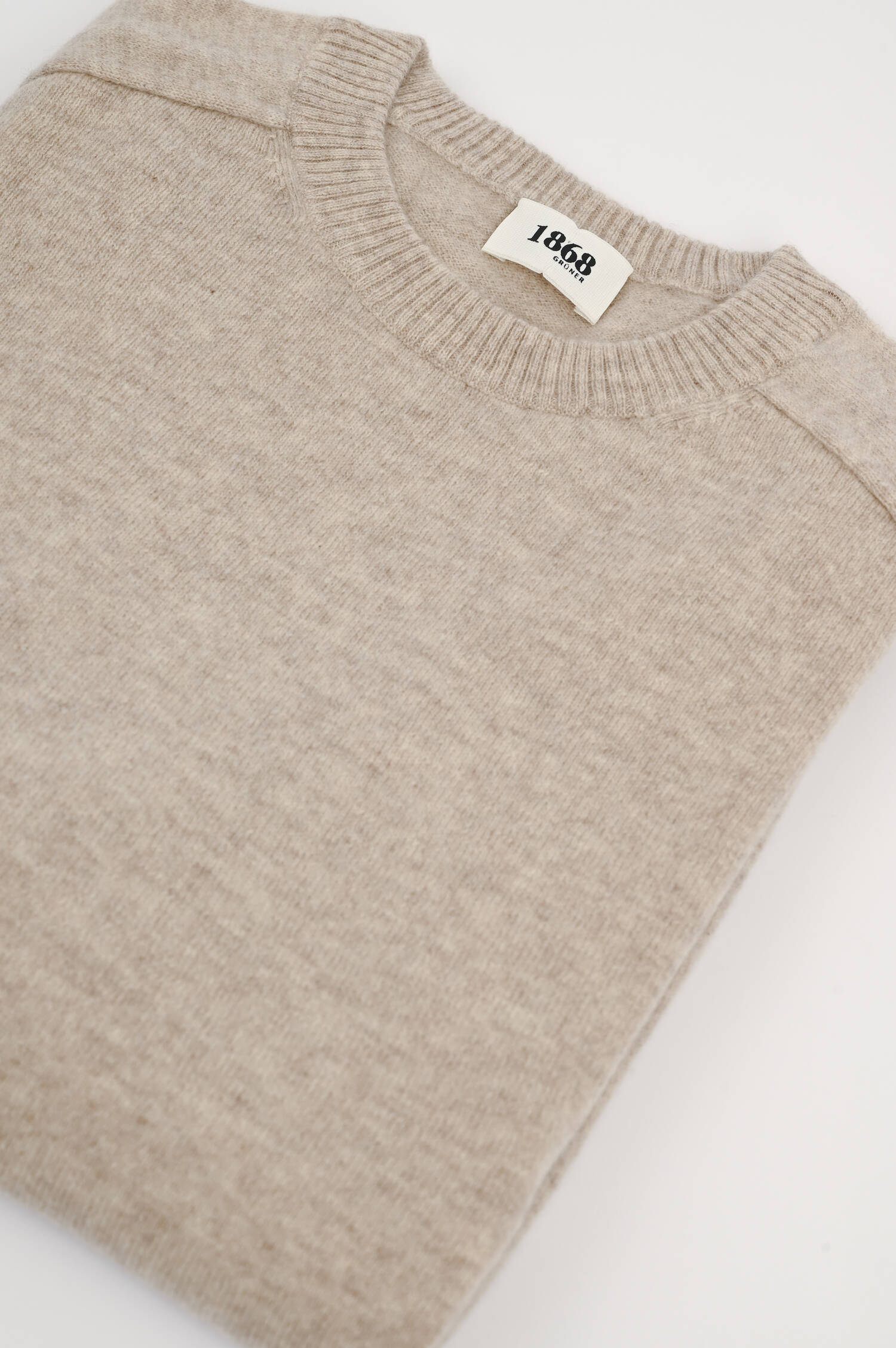 Cashmere Strickpullover in Beige meliert