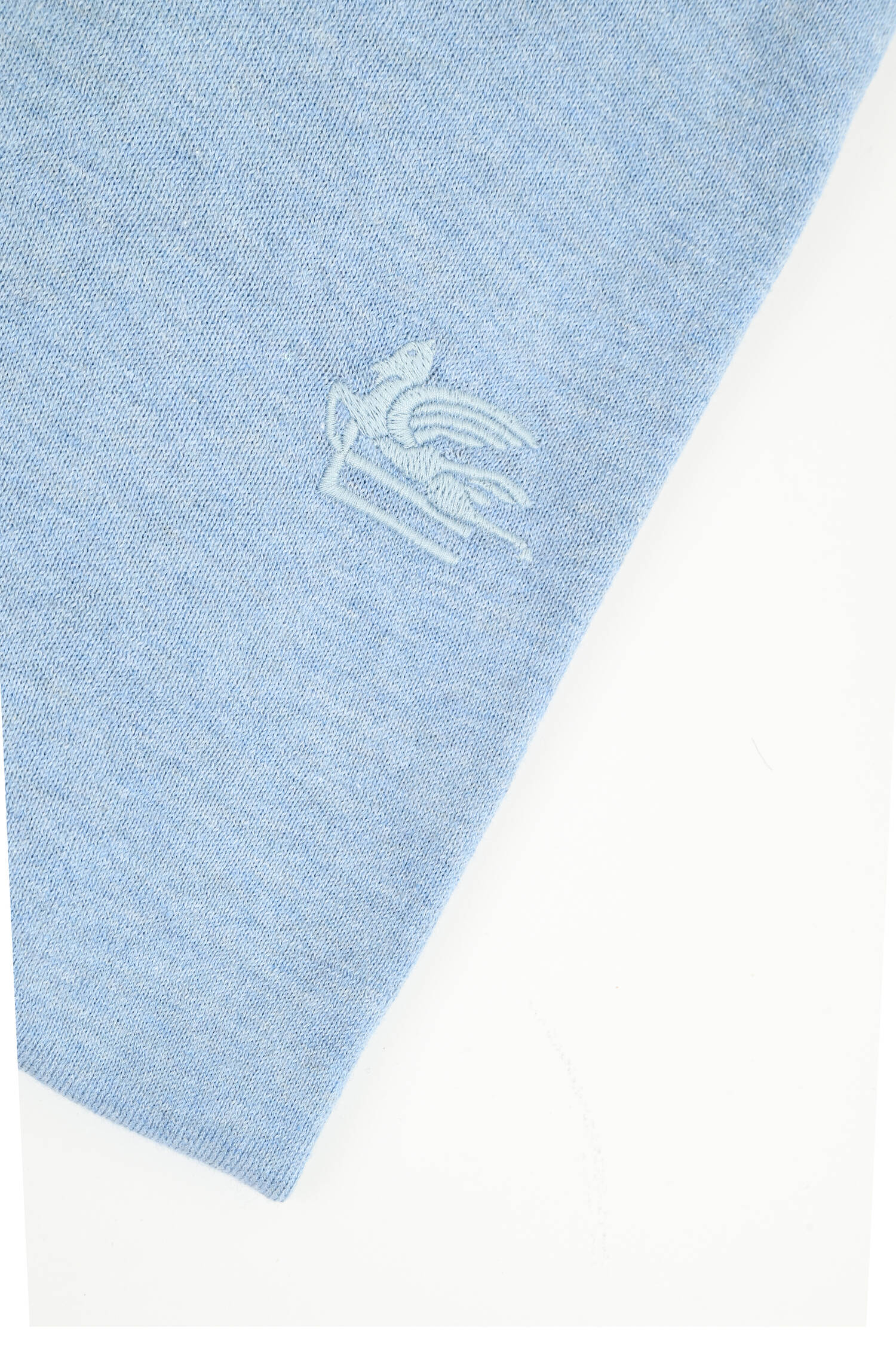 Strickpullover aus Baumwolle in Hellblau