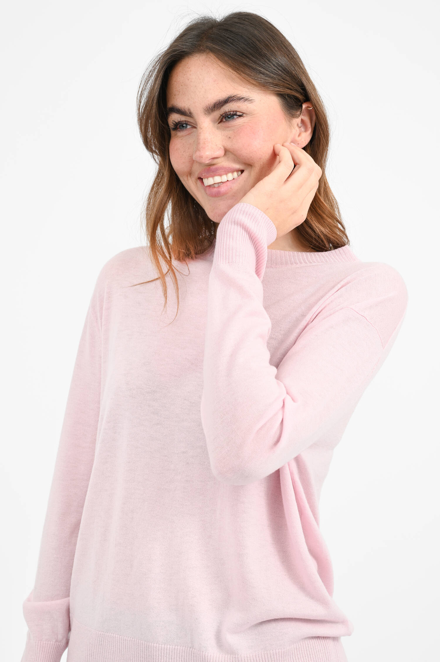 Strickpullover VENTO aus Woll-Cashmere-Mix in Rosa